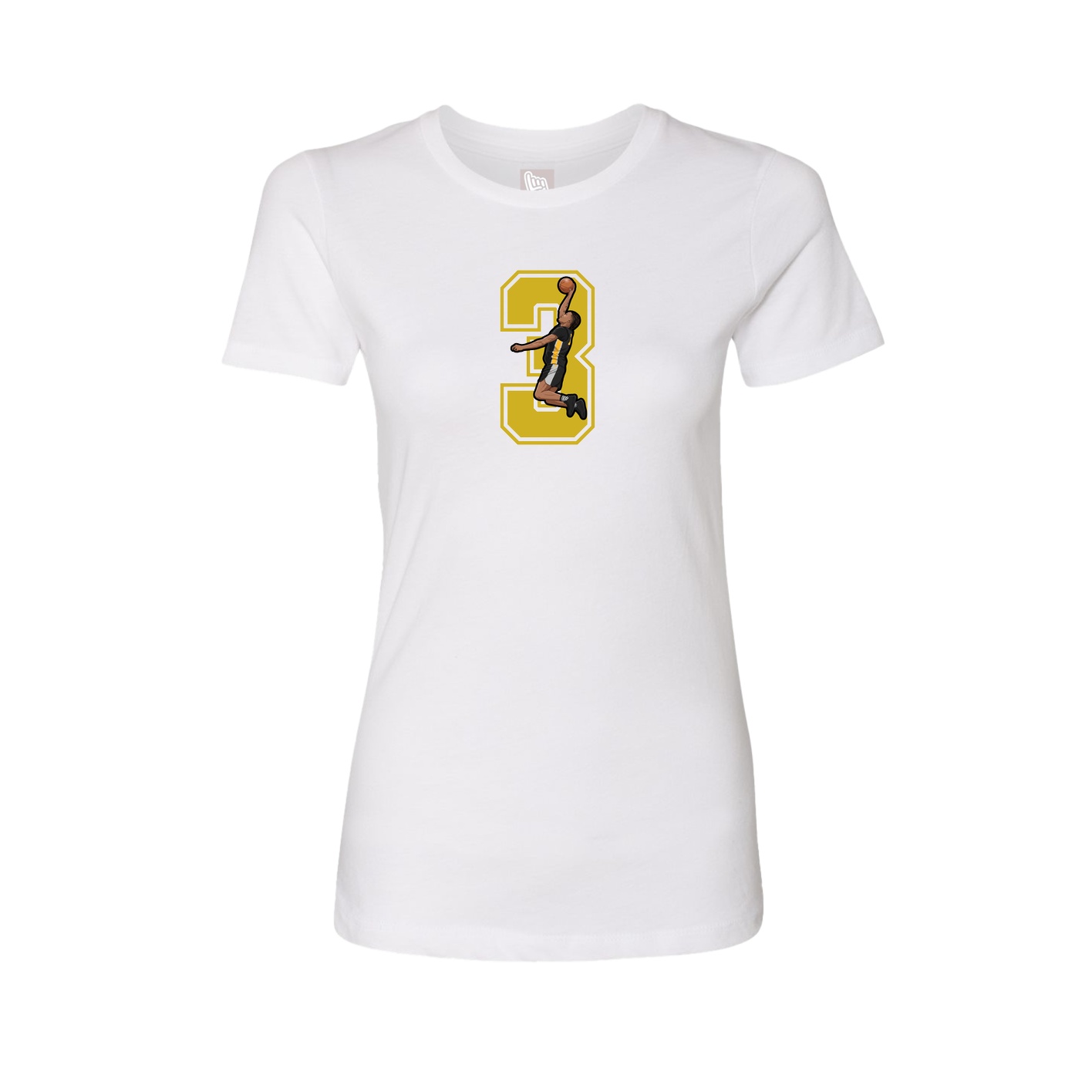 Womens Tee — Number in White