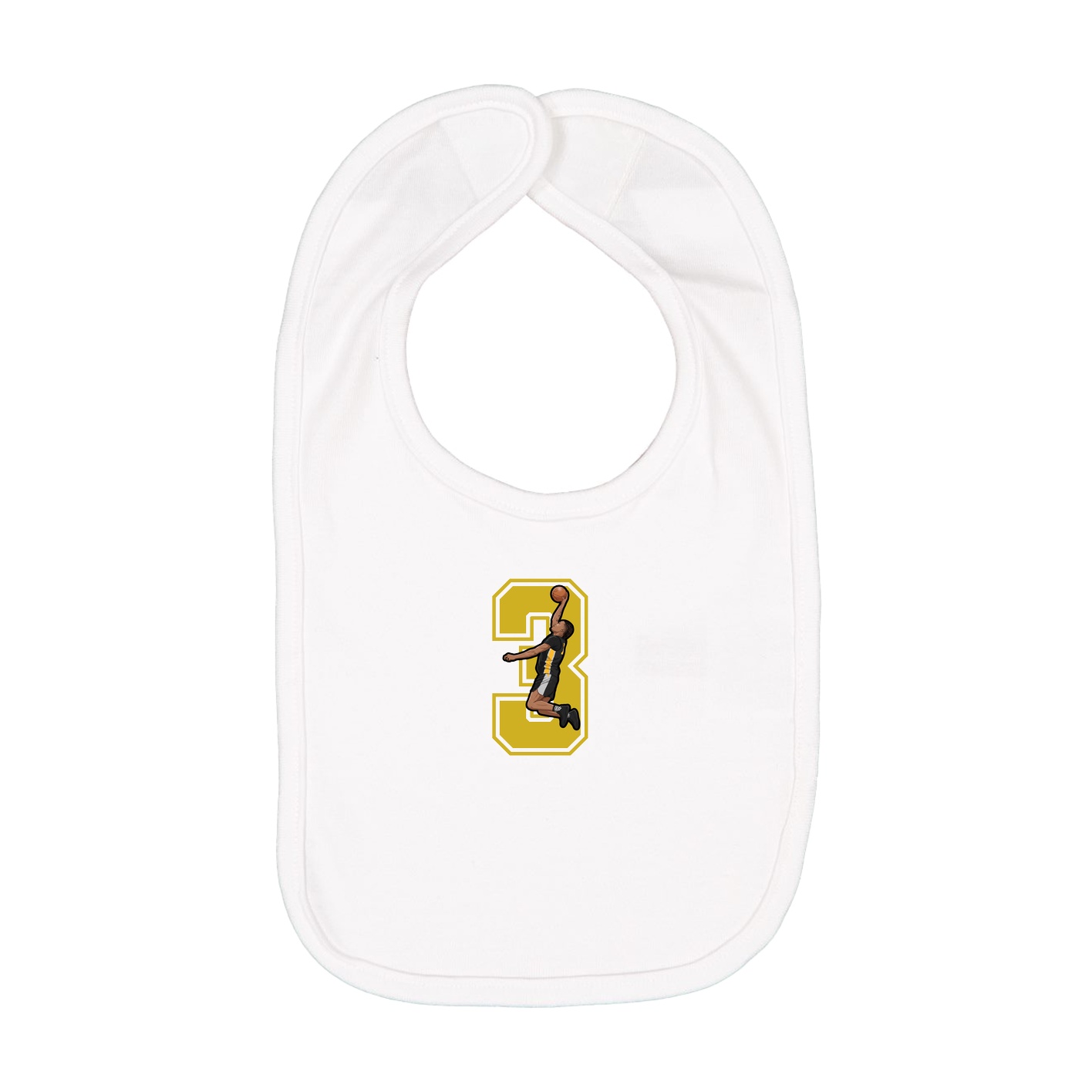 Infant Bib — Number in White