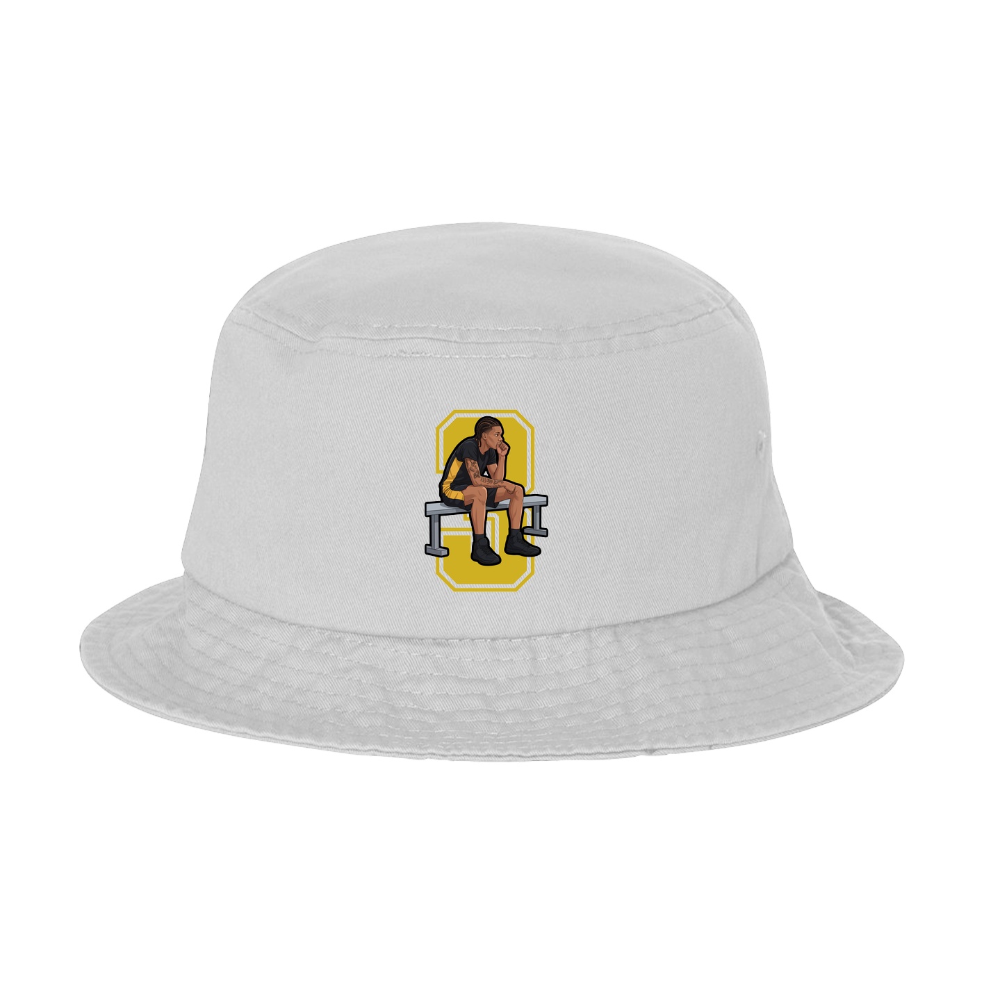 Bucket Cap — Number in White