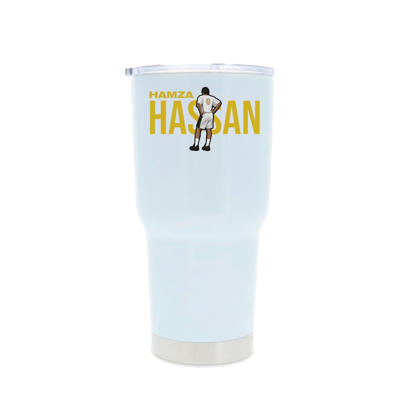 30oz Stainless Steel Tumbler — Player Name in White