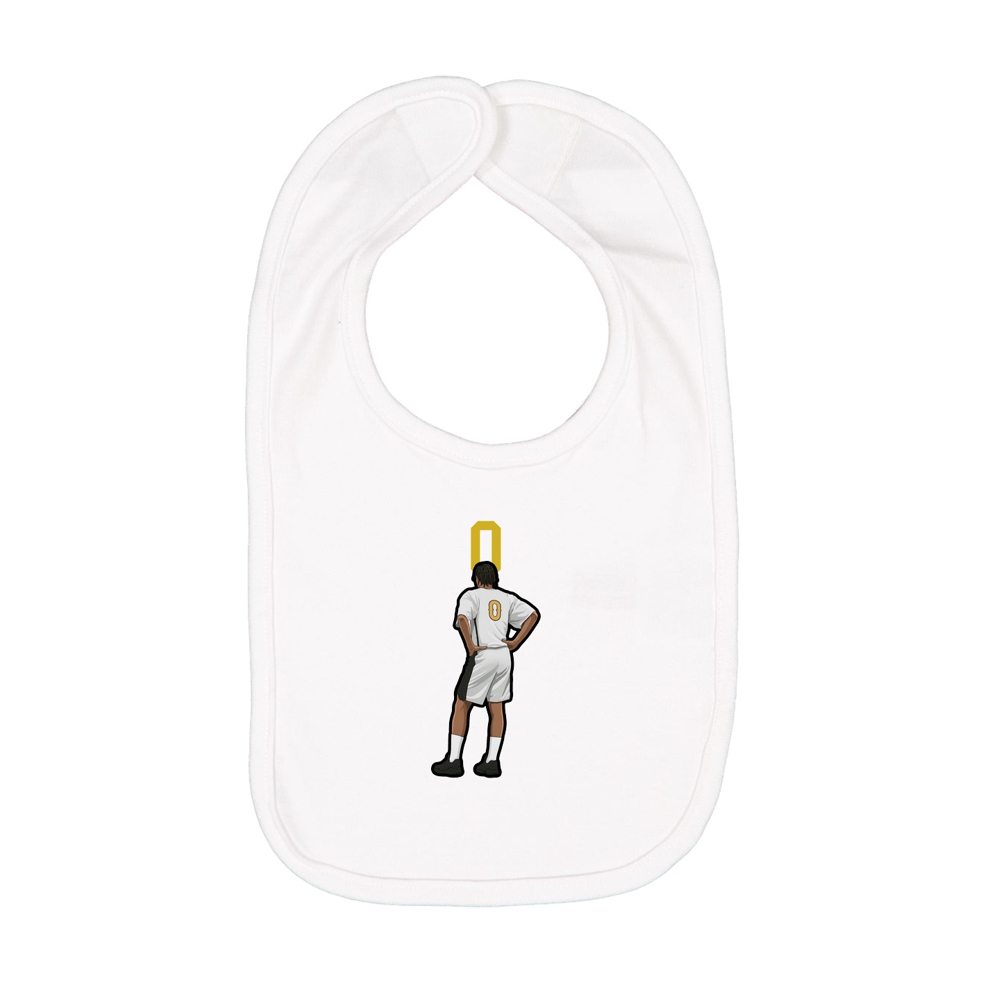 Infant Bib — Number Top in White