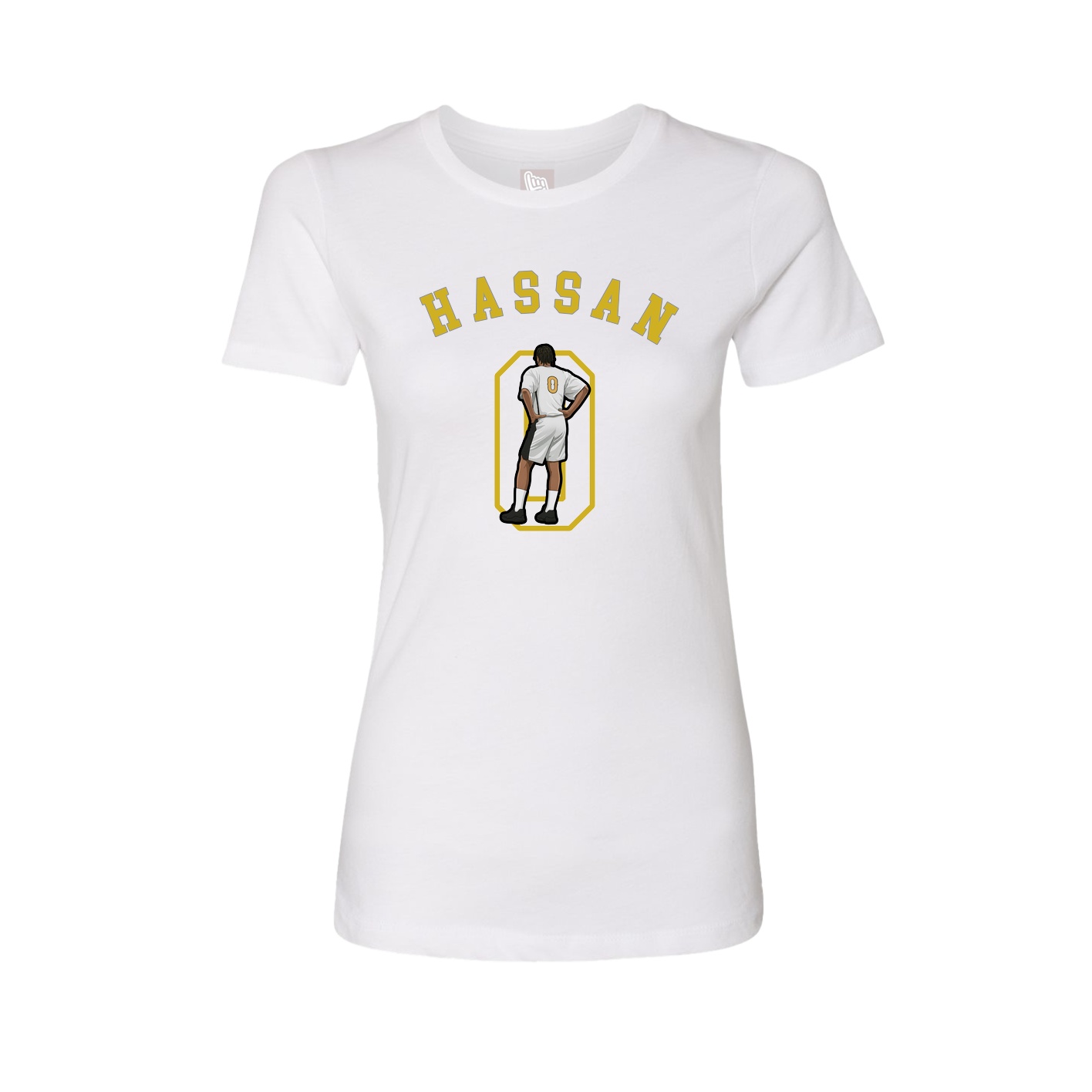 Fitted Women's Tee — Shirsey Arch in White