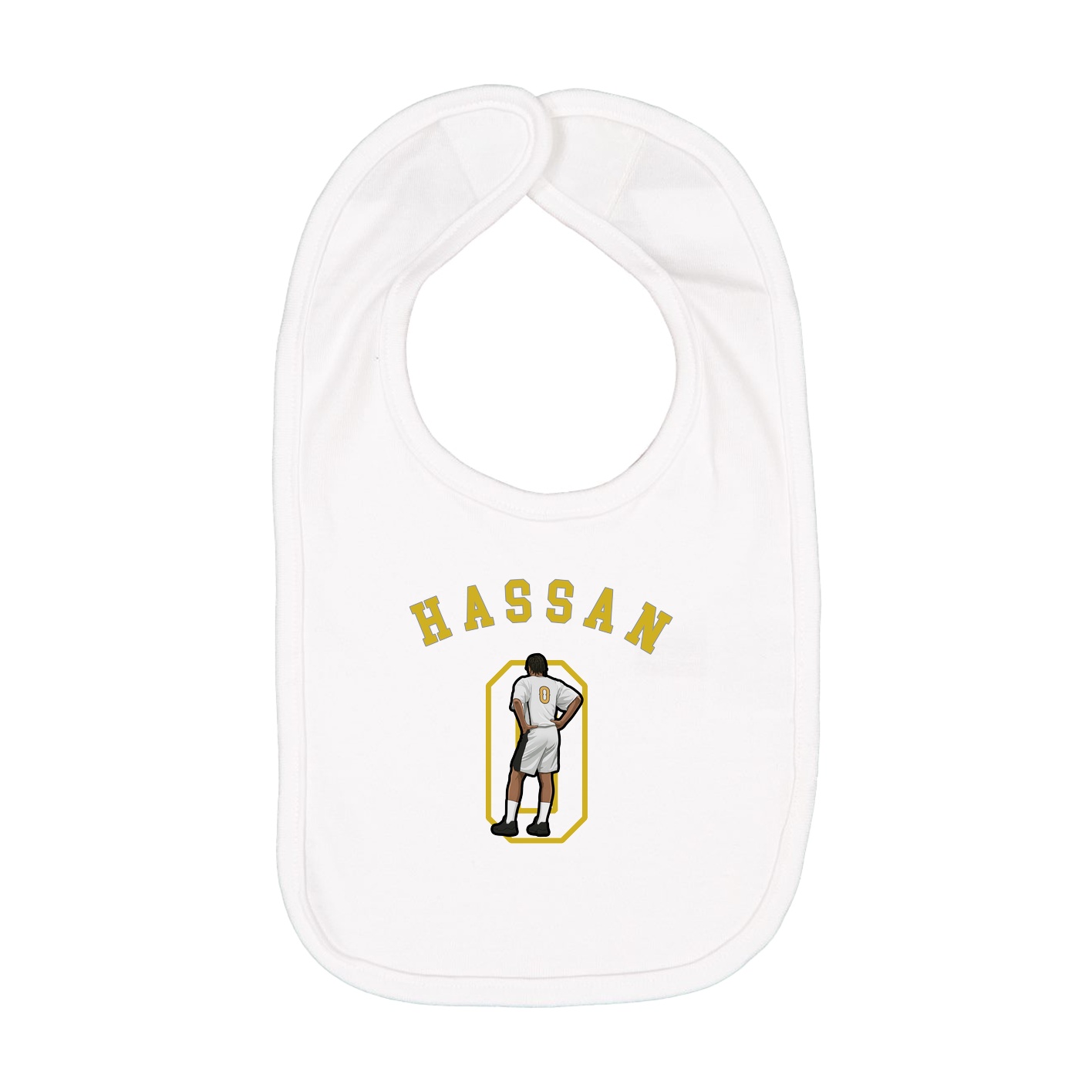 Infant Bib — Shirsey Arch in White