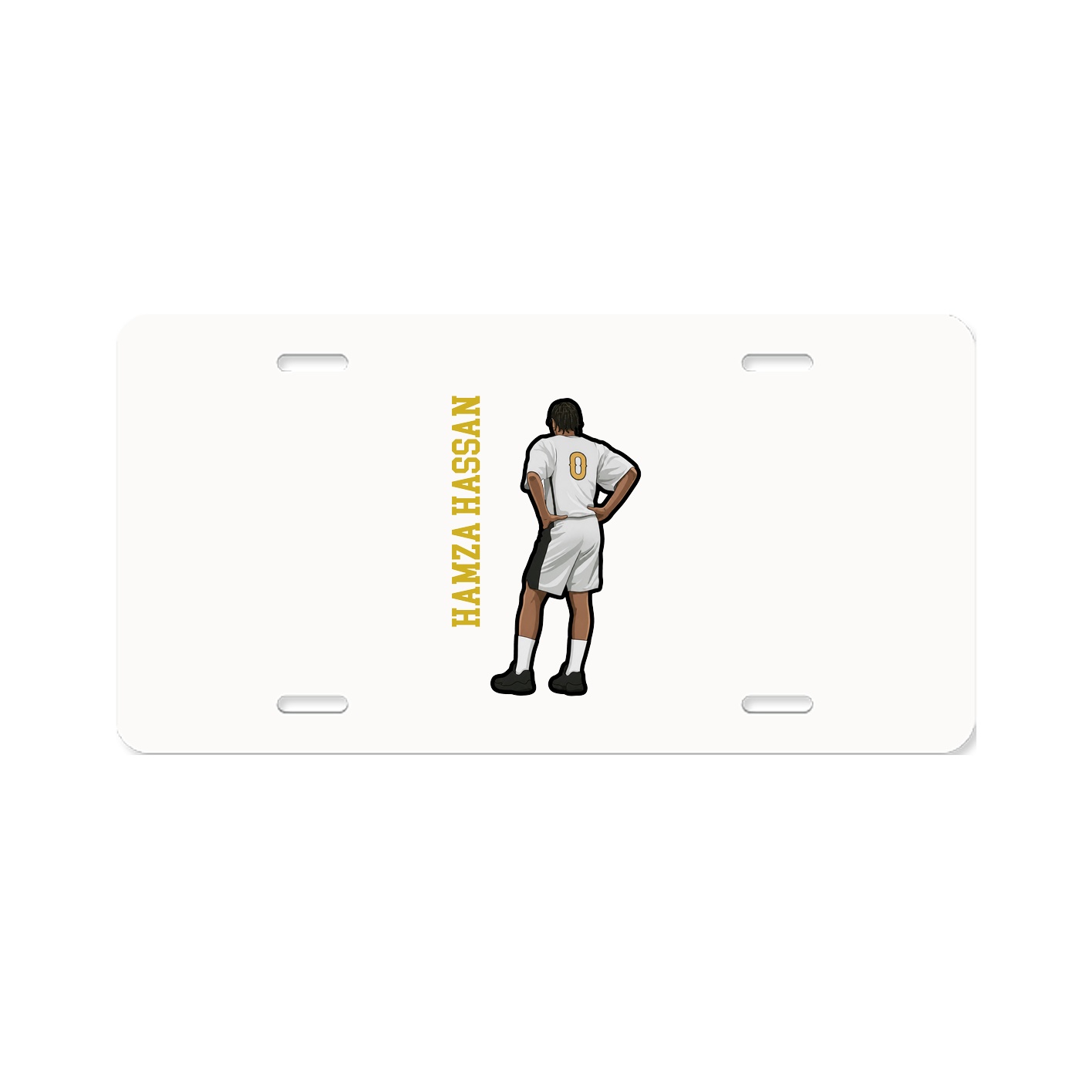 License Plate — Name Vertical in Classic