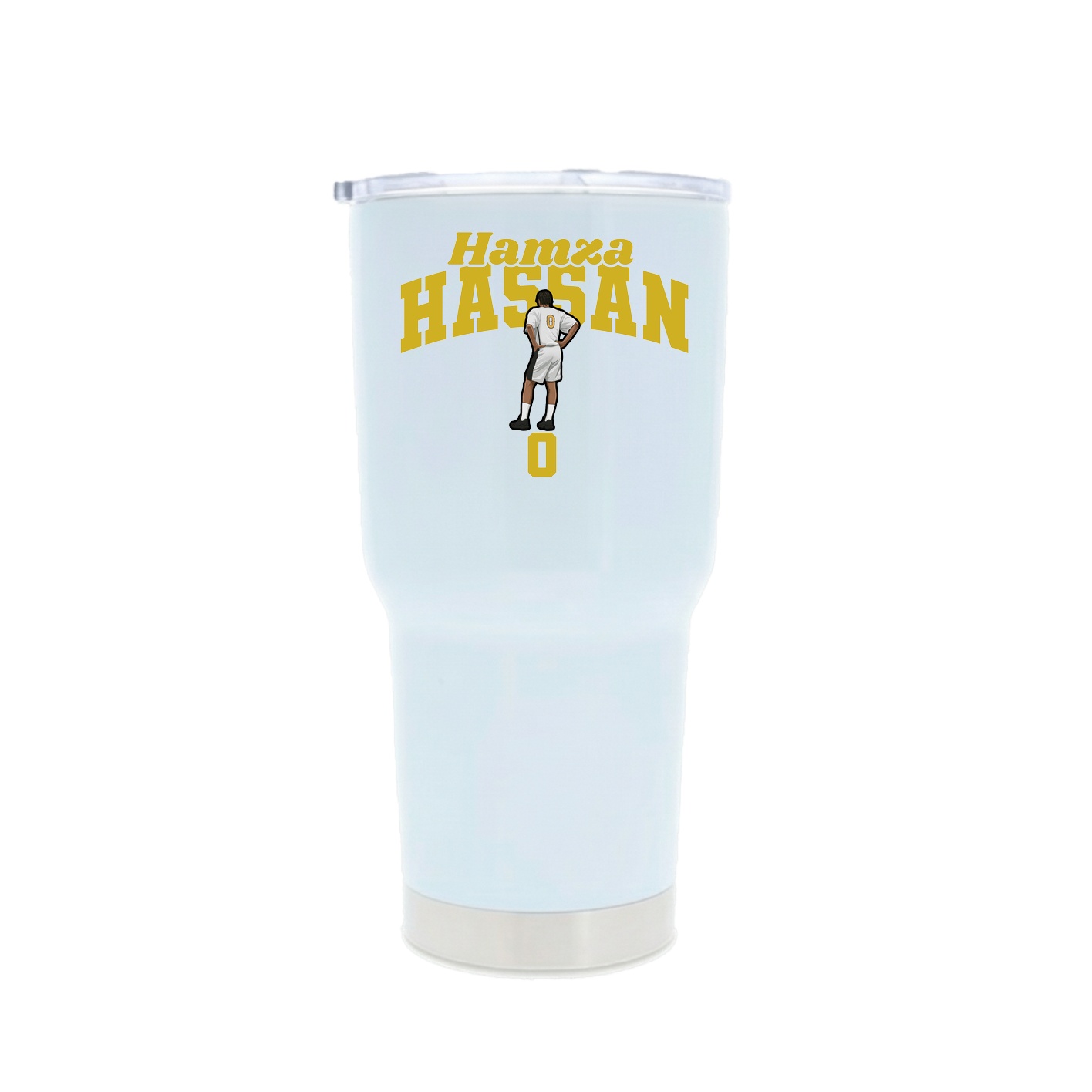 30oz Stainless Steel Tumbler — Signature Arch in White