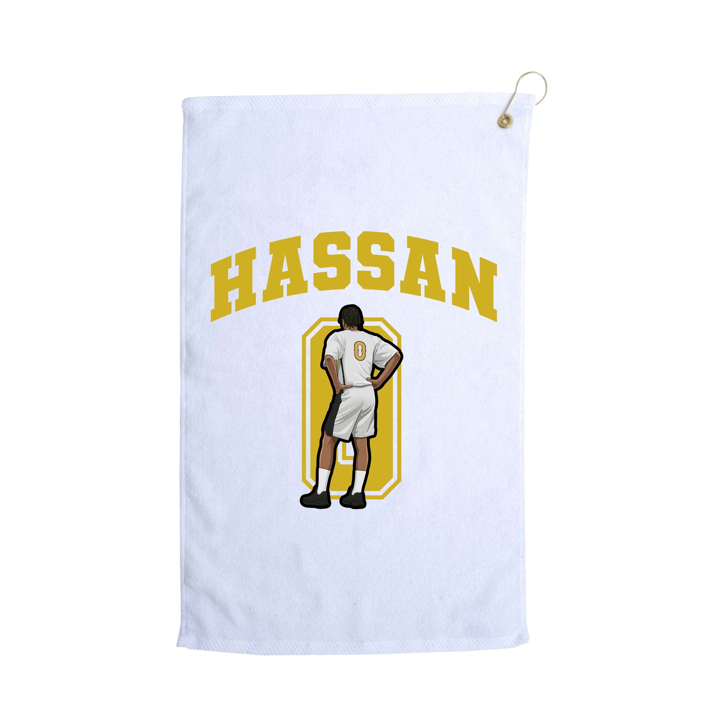 Golf Towel — Number in White
