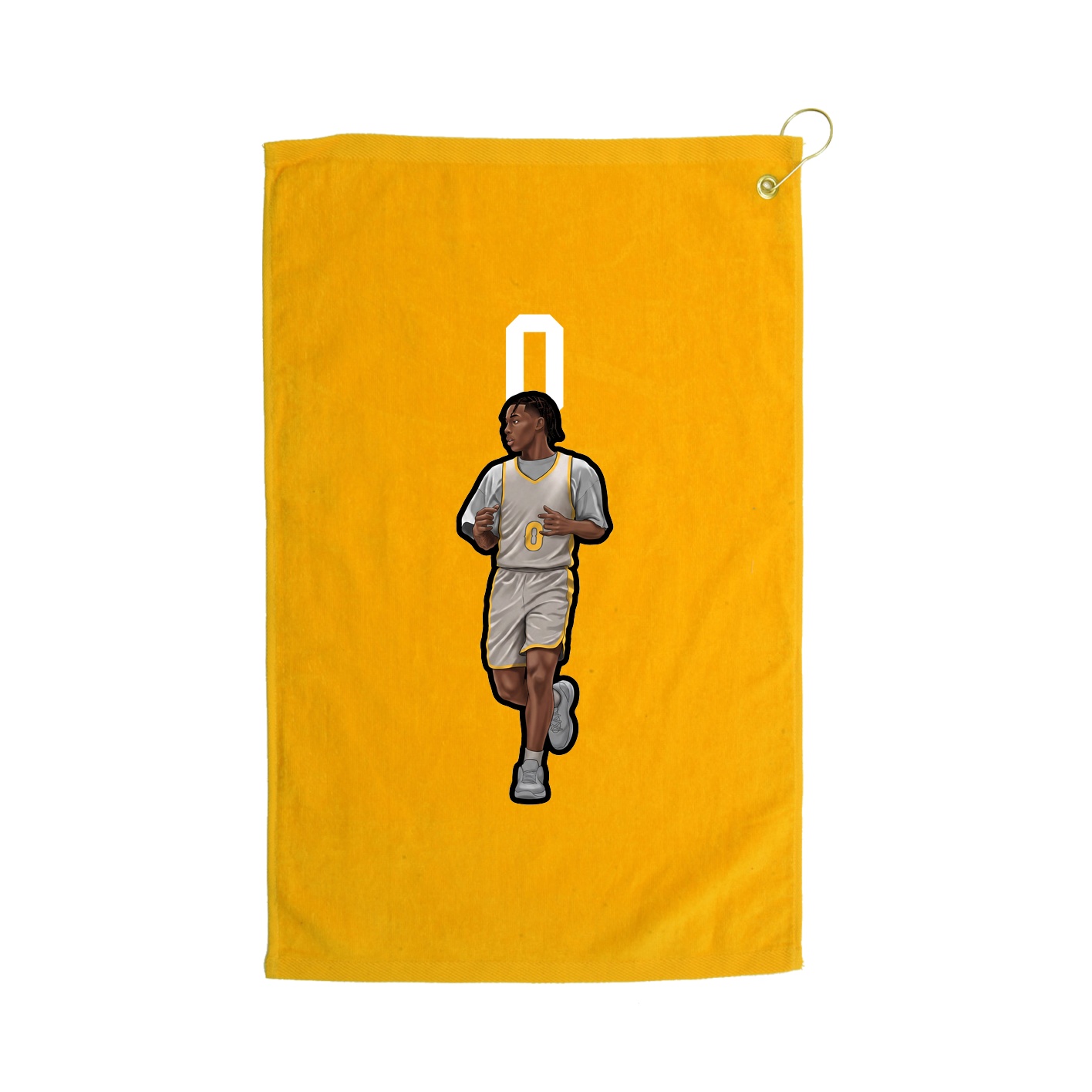 Golf Towel — Number Top in Gold