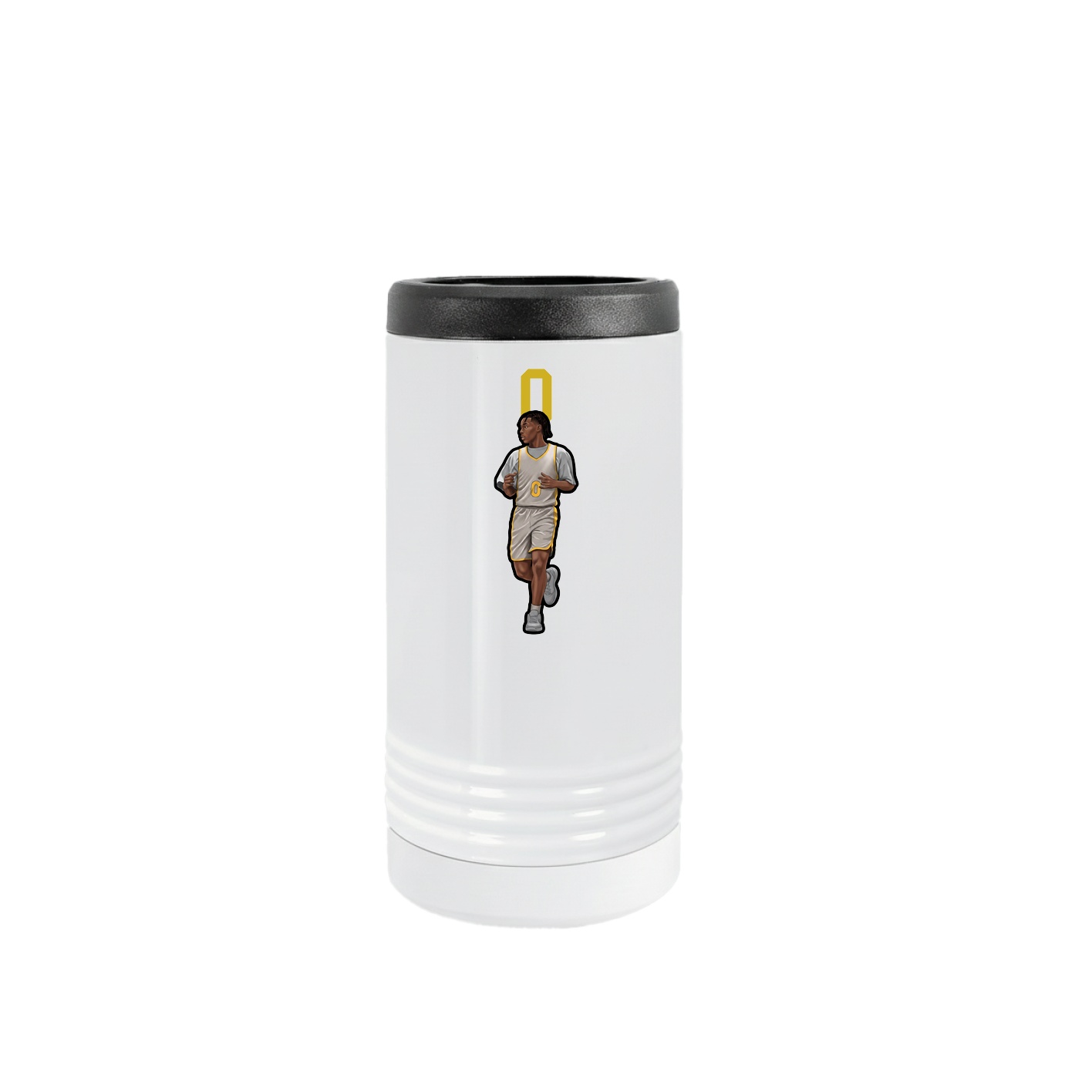 Slim Beverage Holder — Number Top in White