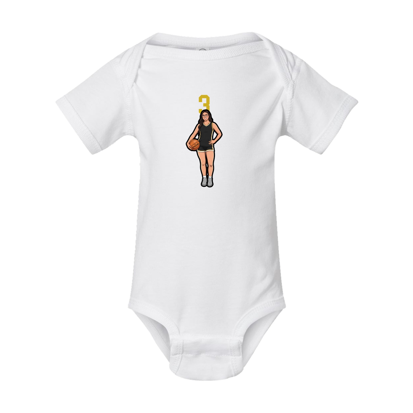 Baby Onesie — Number Top in White