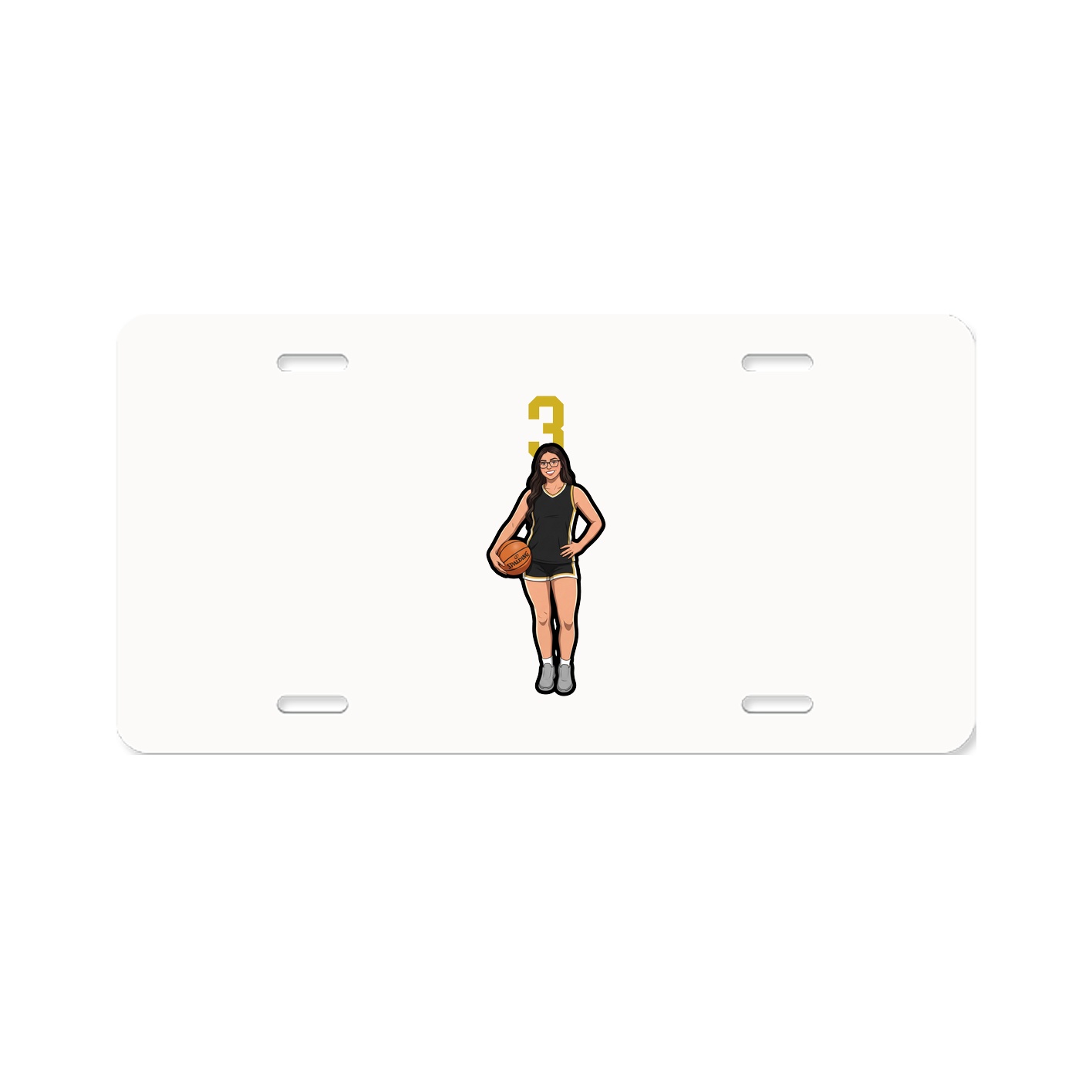 License Plate — Number Top in Classic