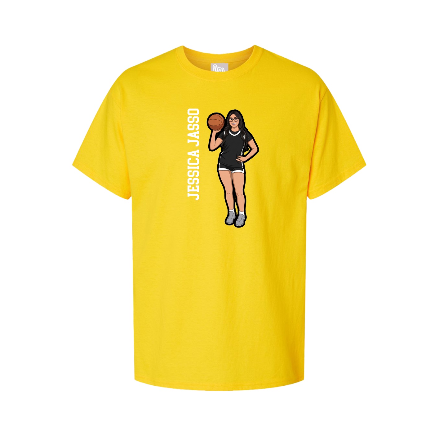 Youth Tee — Name Vertical in Gold