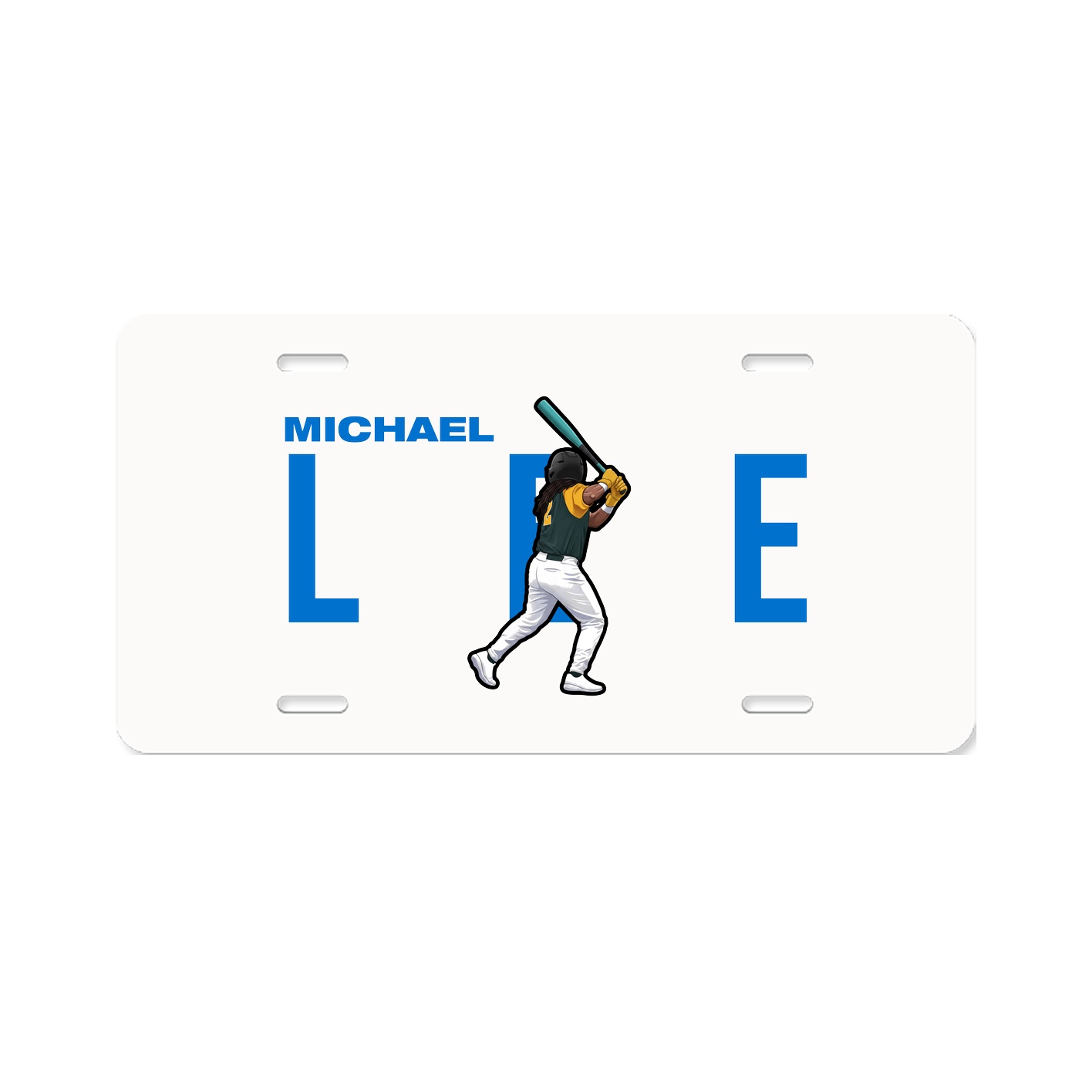 License Plate — Player Name in Classic