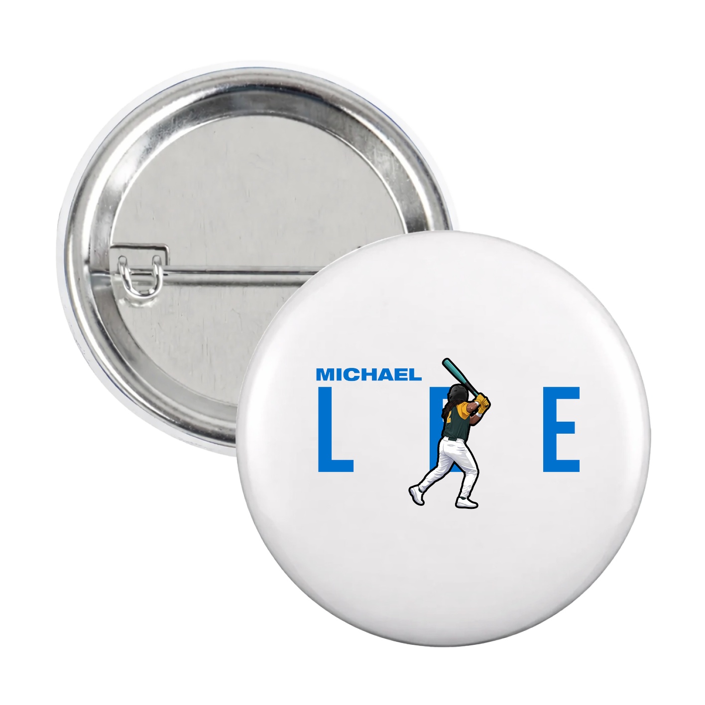 Game Day Button — Player Name in White