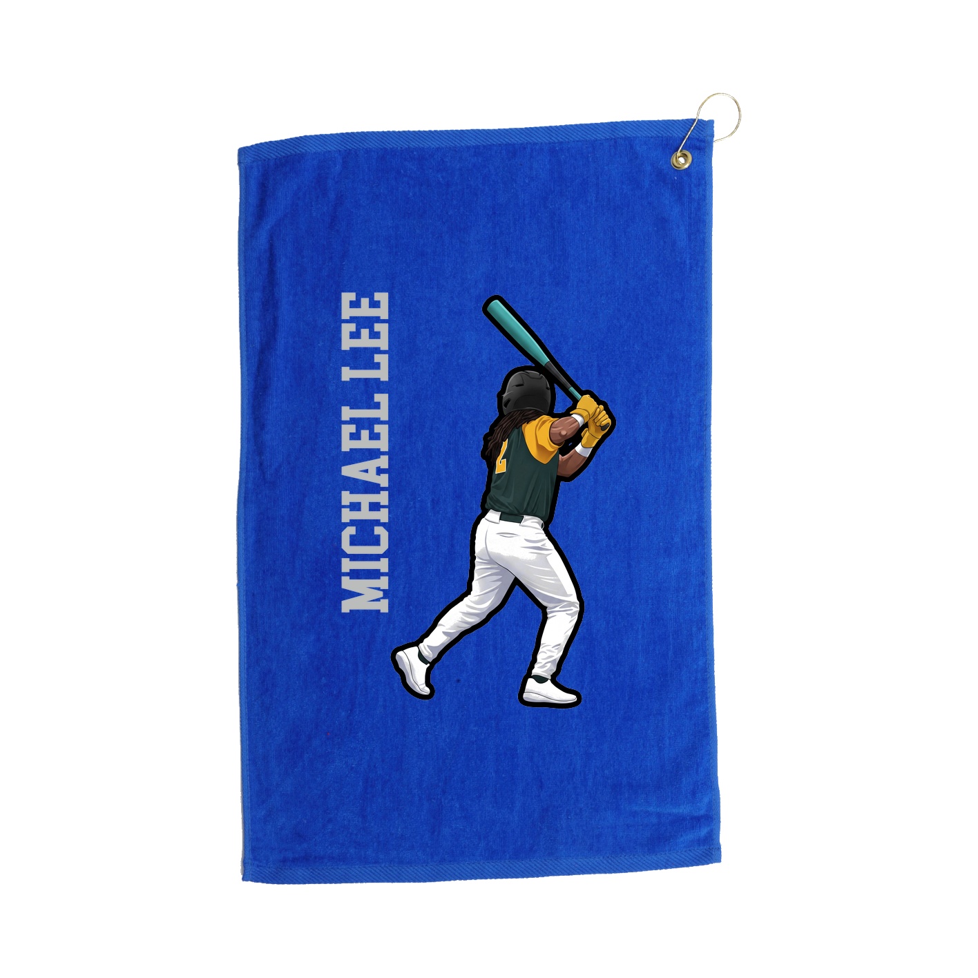 Golf Towel — Name Vertical in Royal