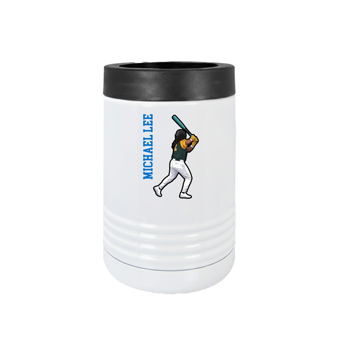 Beverage Holder — Name Vertical in White