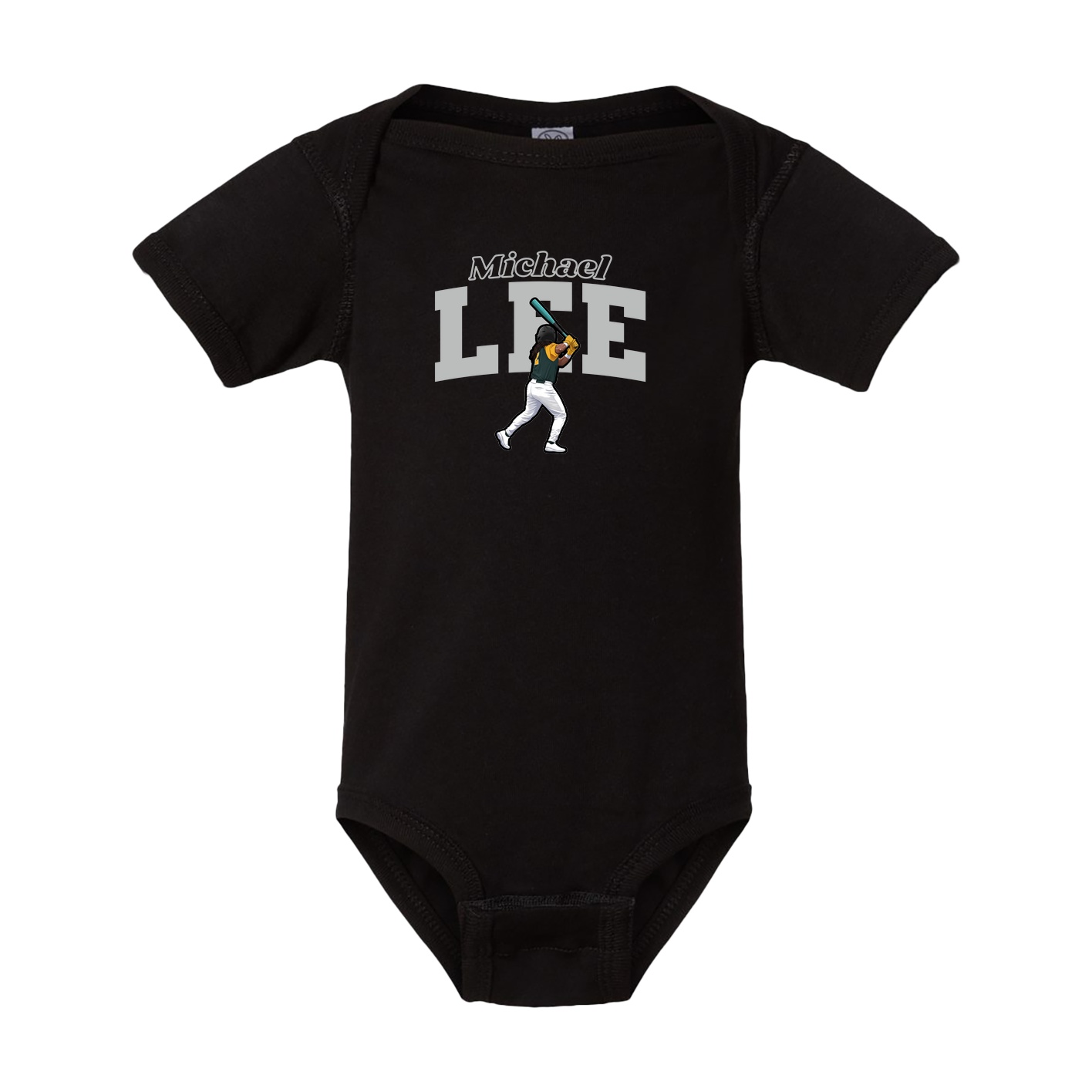 Baby Onesie — Name Arch in Black
