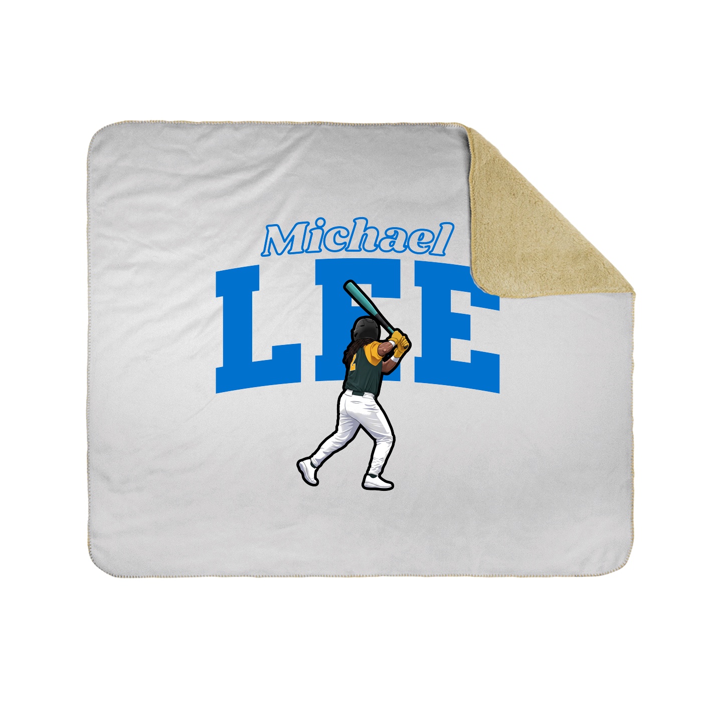 Throw Blanket — Name Arch in White