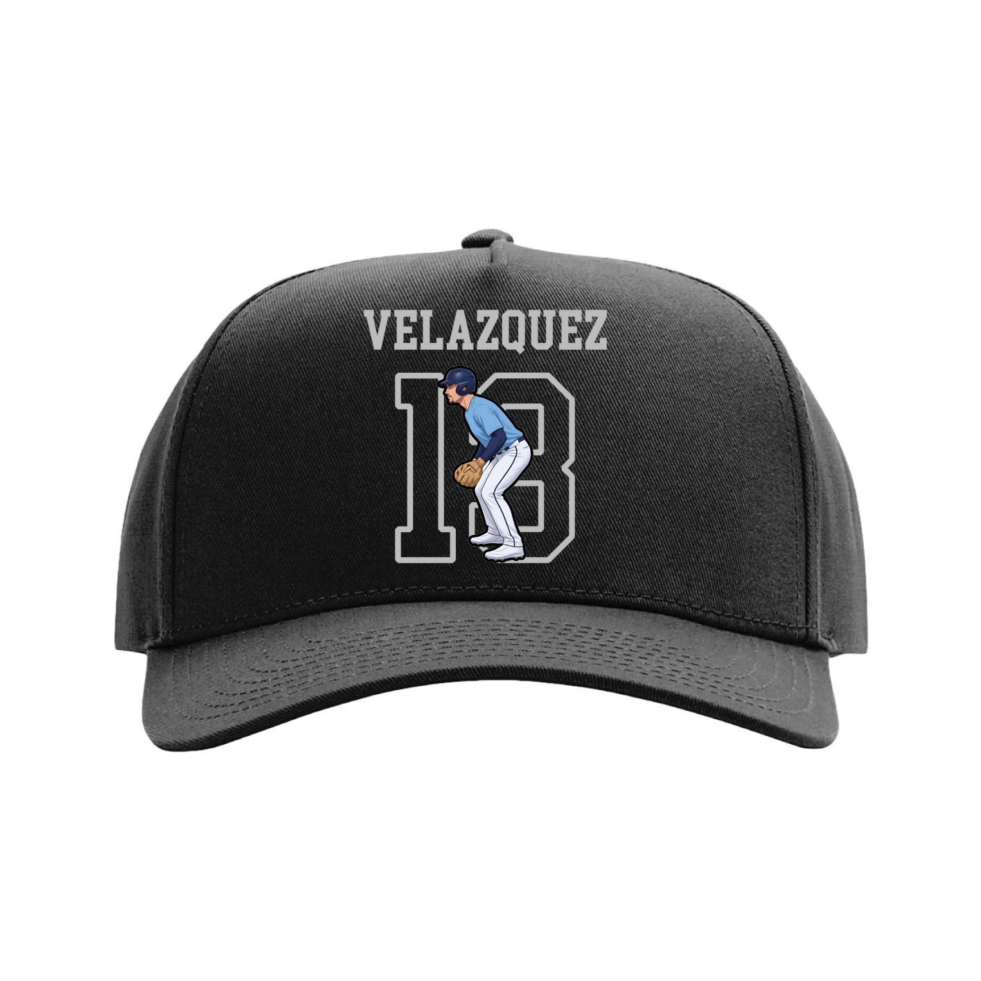 Full Fabric Five-Panel Champ Cap — Shirsey in Black
