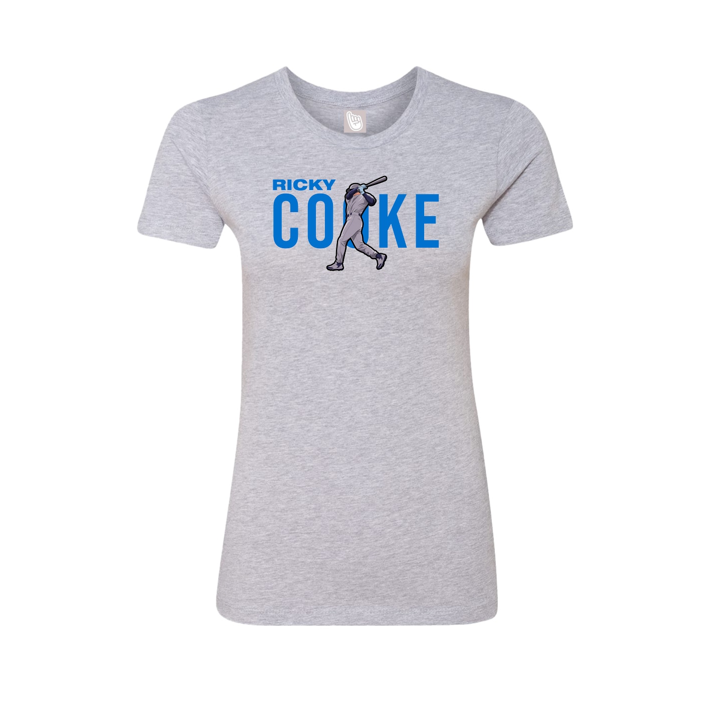 Fitted Women's Tee — Player Name in Grey