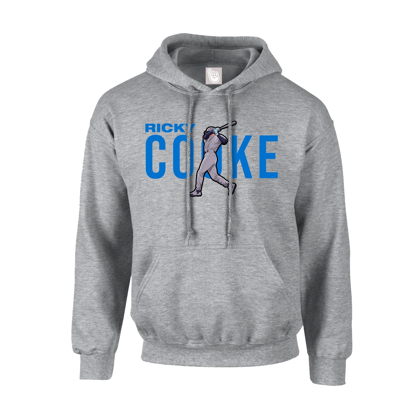 Youth Hoodie — Player Name in Grey