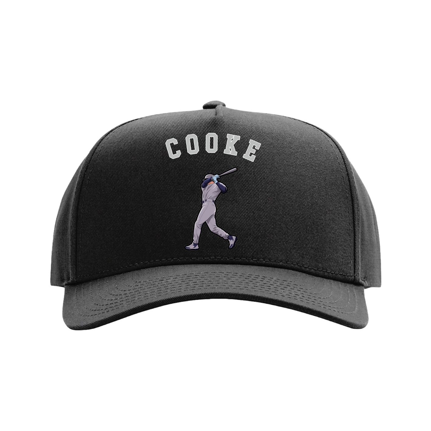 Full Fabric Five-Panel Champ Cap — Shirsey Arch in Black