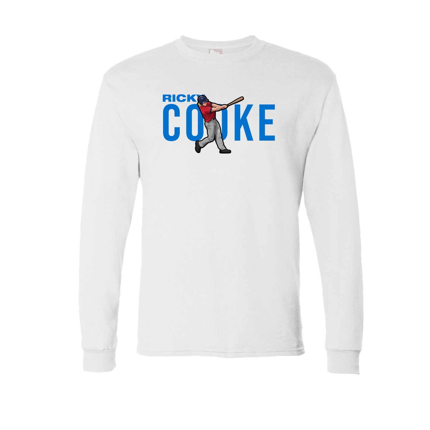 Long Sleeve Tee — Player Name in White