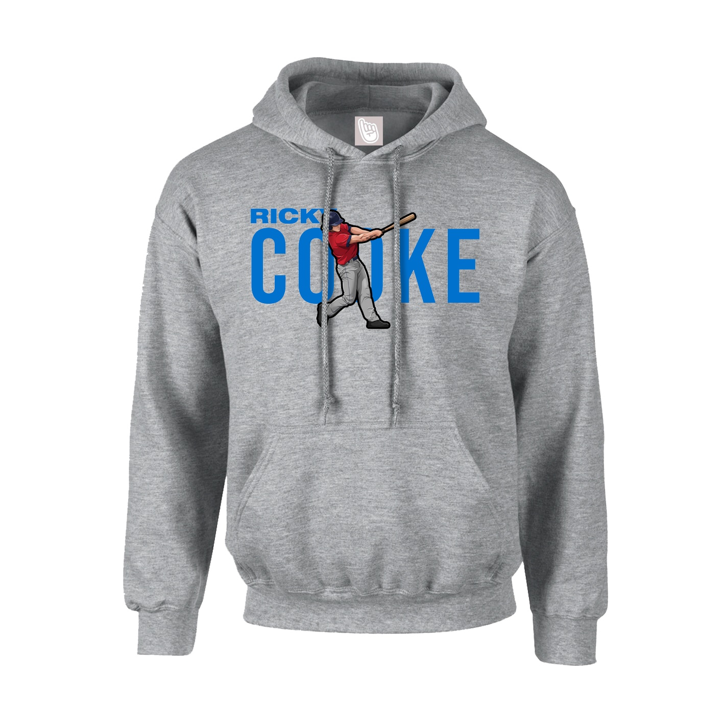 Hoodie — Player Name in Grey