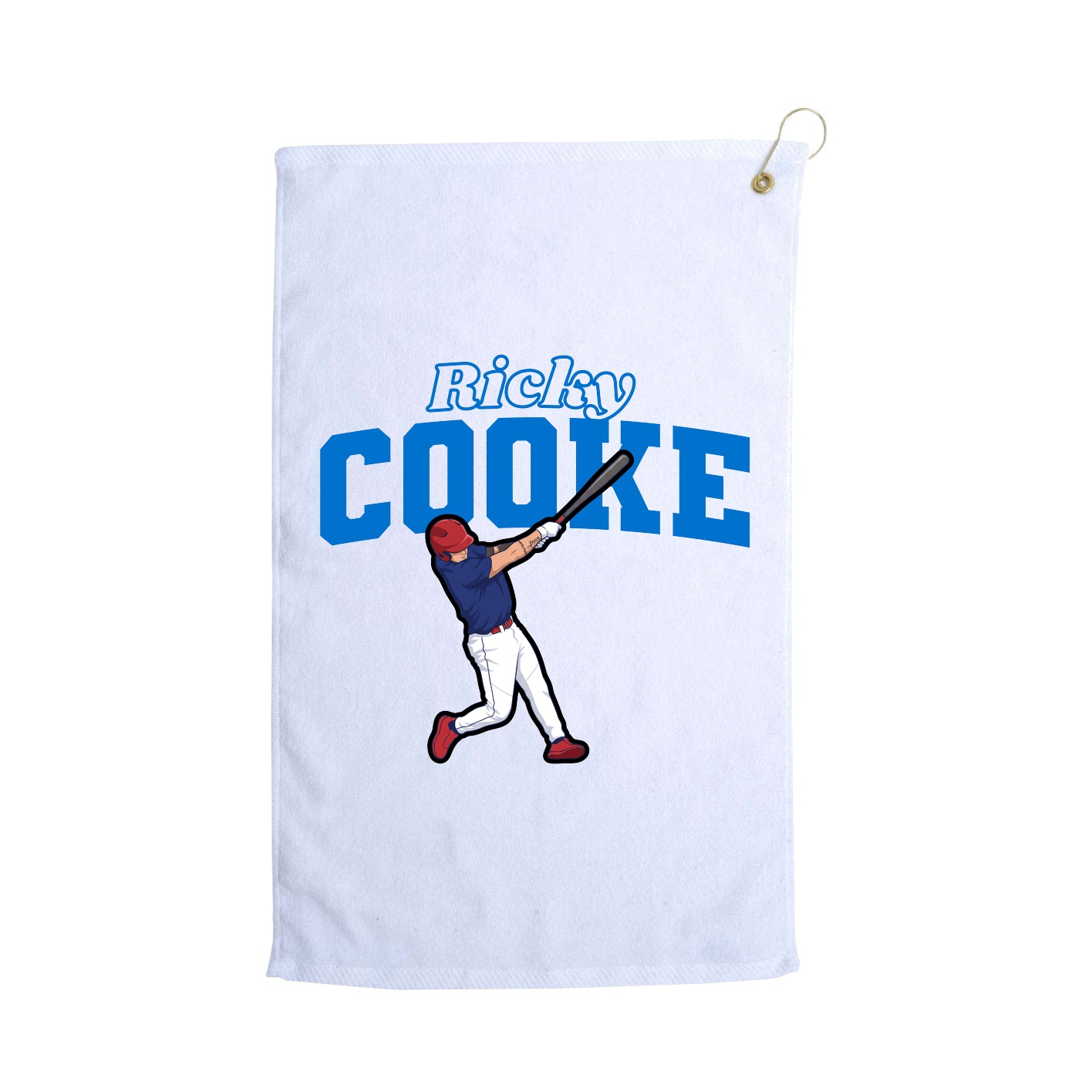 Golf Towel — Name Arch in White
