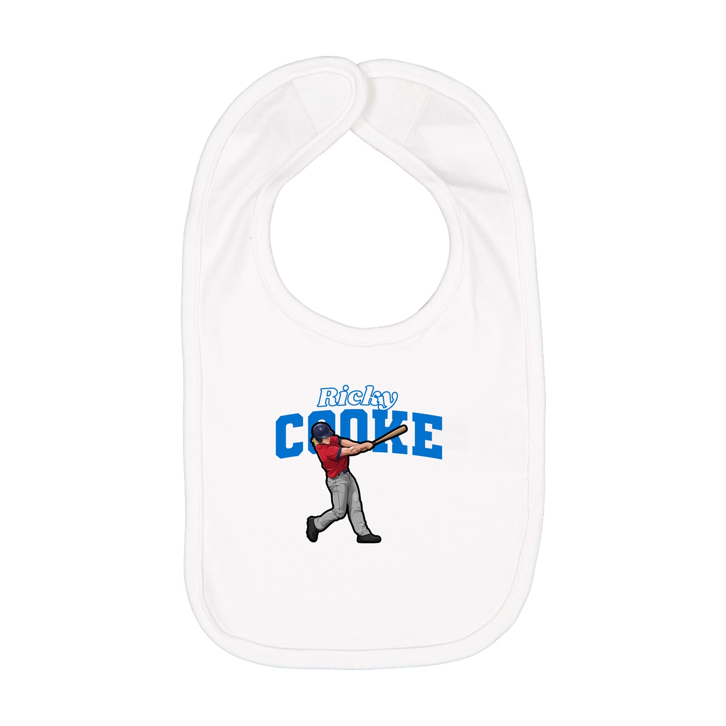 Infant Bib — Name Arch in White