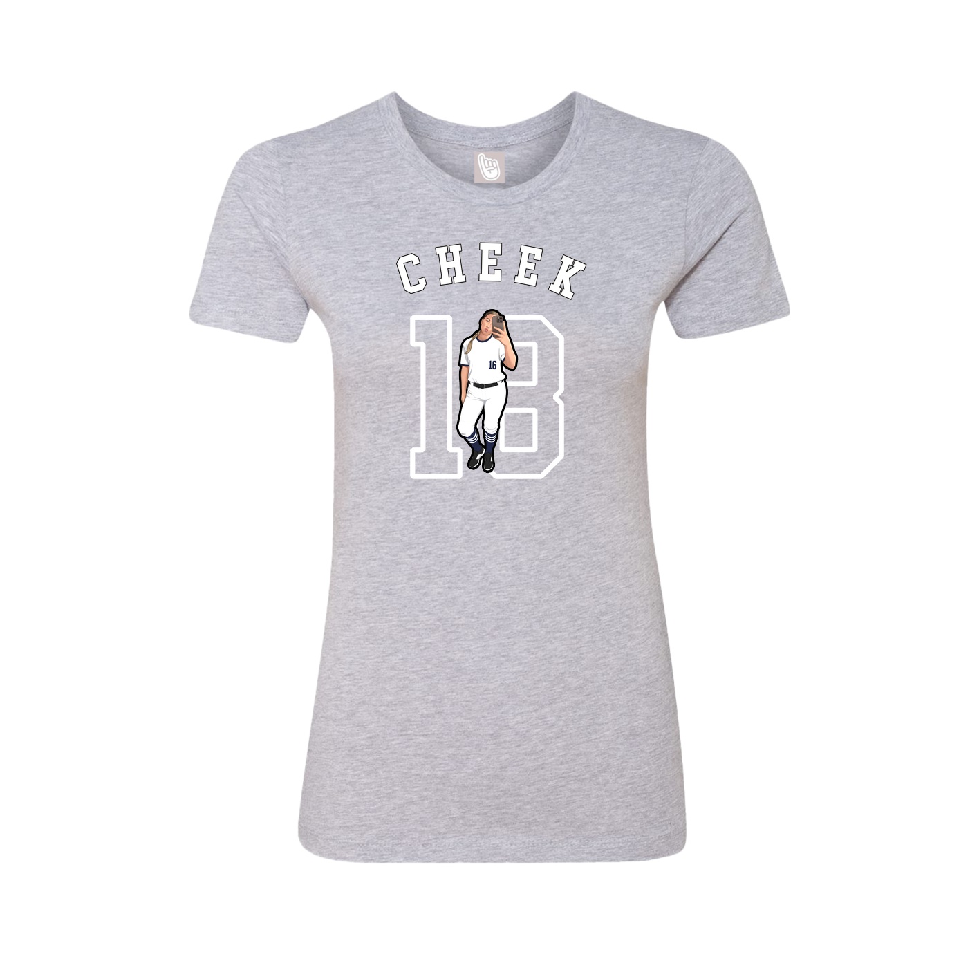 Fitted Women's Tee — Shirsey Arch in Grey