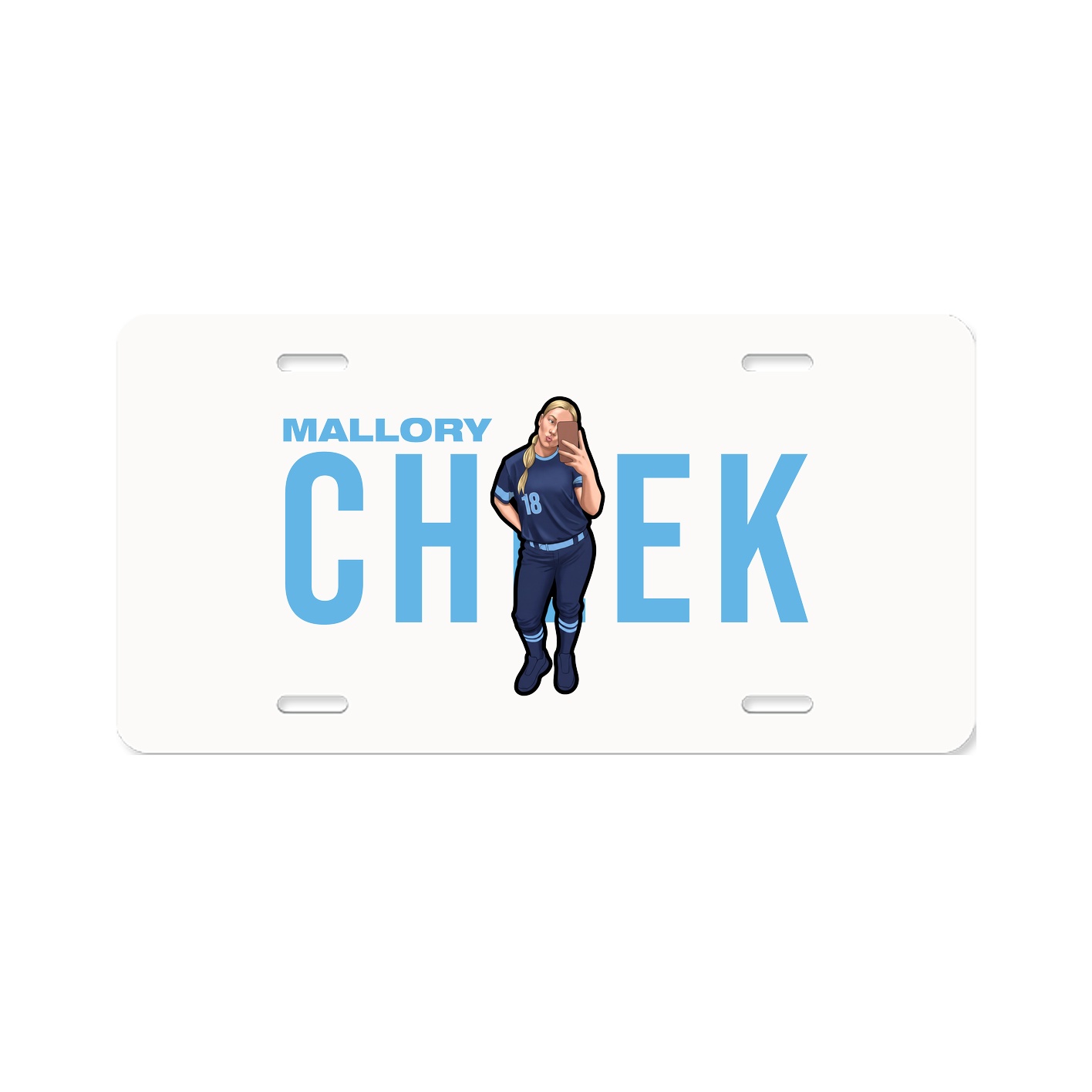 License Plate — Player Name in Classic