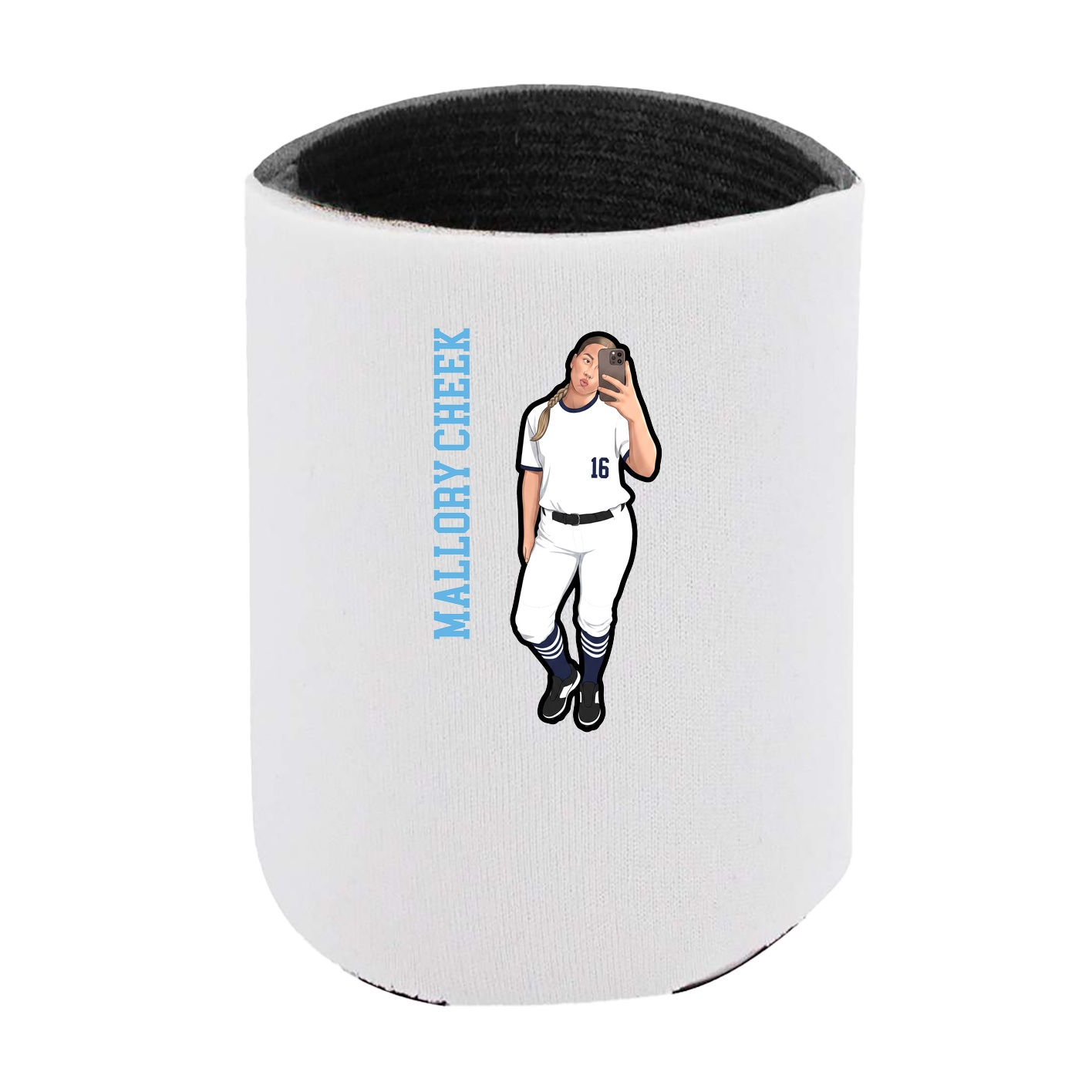 Can Holder — Name Vertical in White