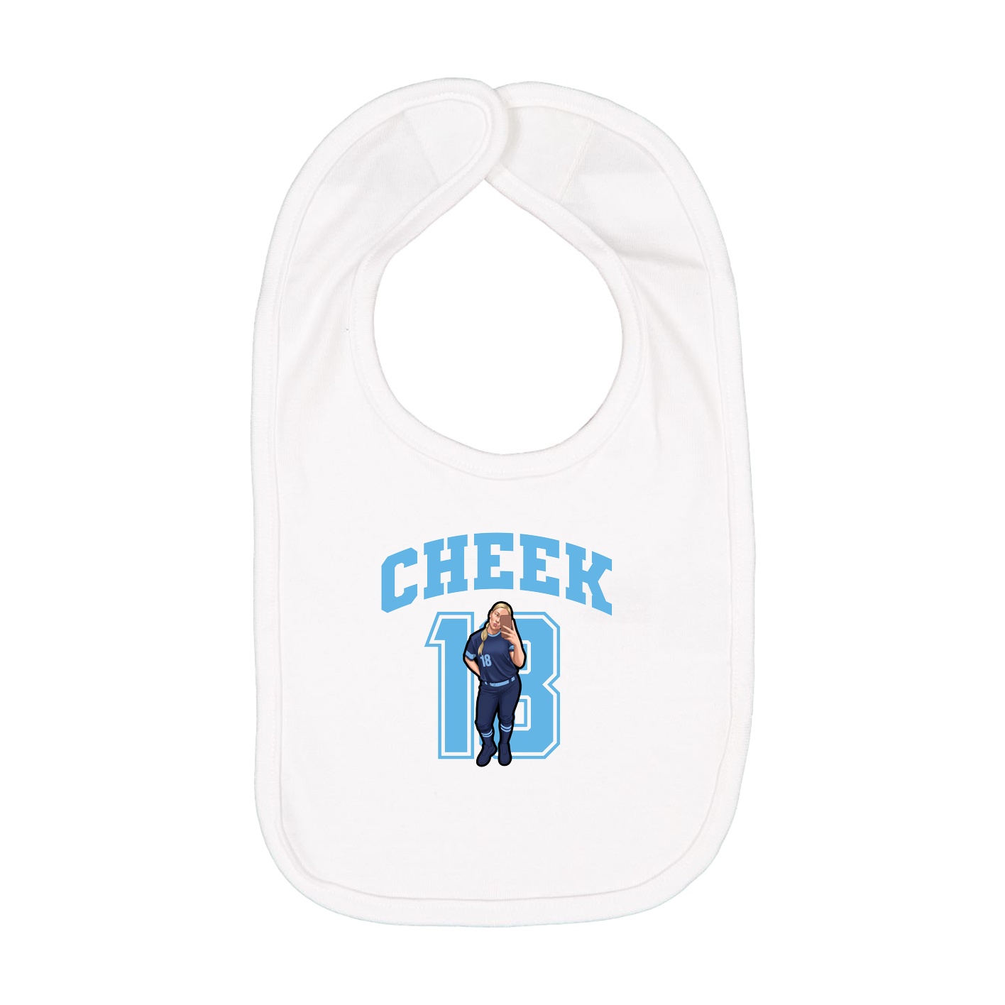 Infant Bib — Number in White