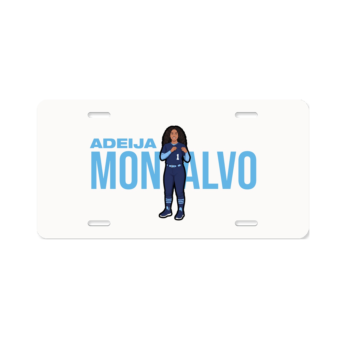 License Plate — Player Name in Classic