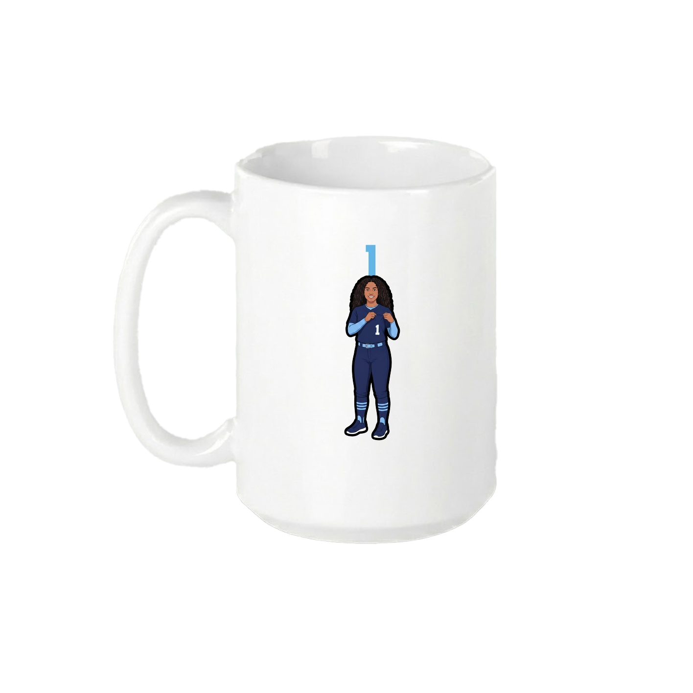 15oz Coffee Mug — Number Top in White