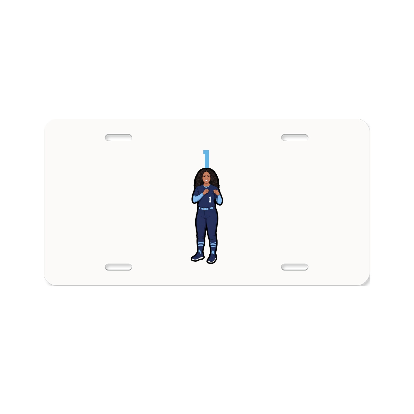 License Plate — Number Top in Classic
