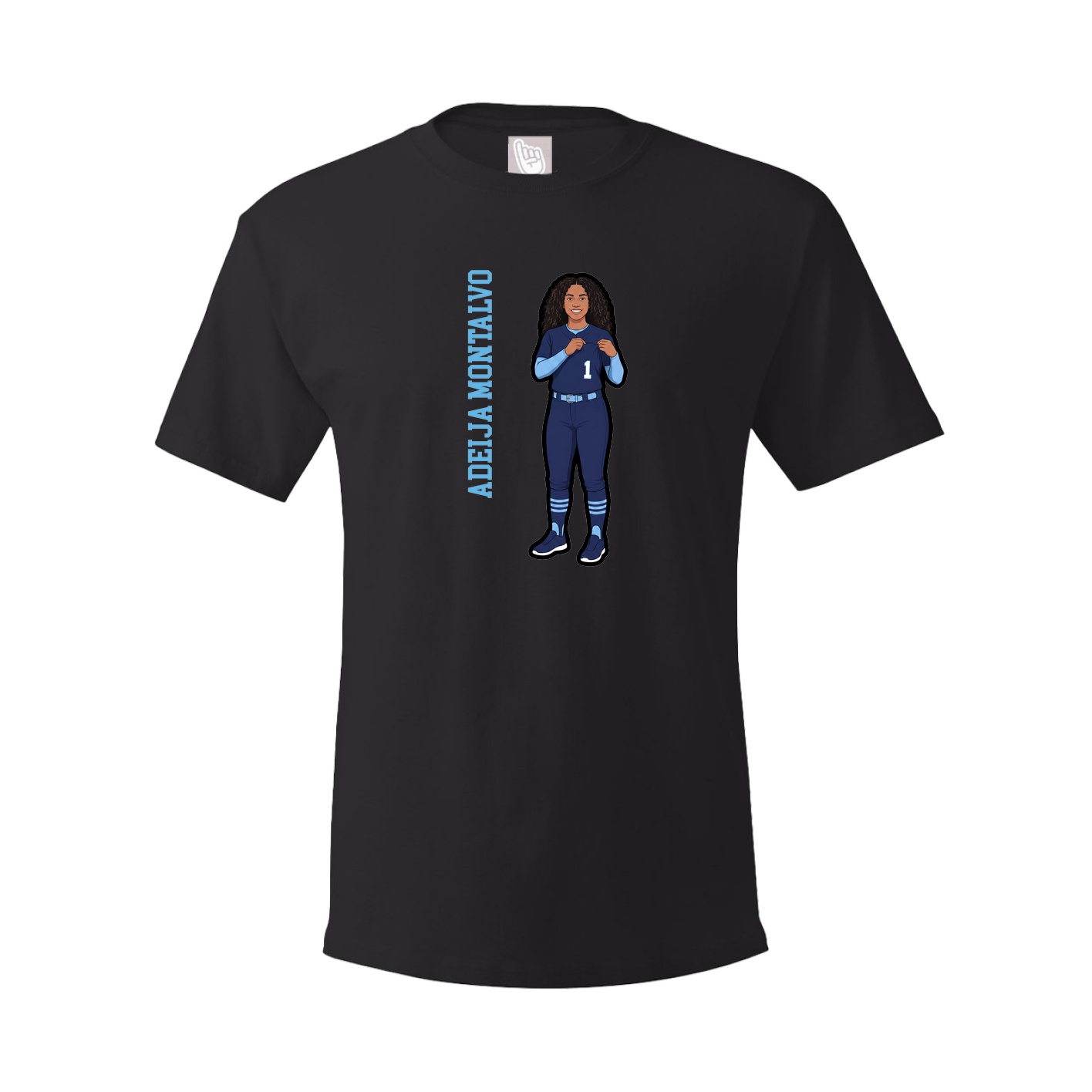 Tee — Name Vertical in Black