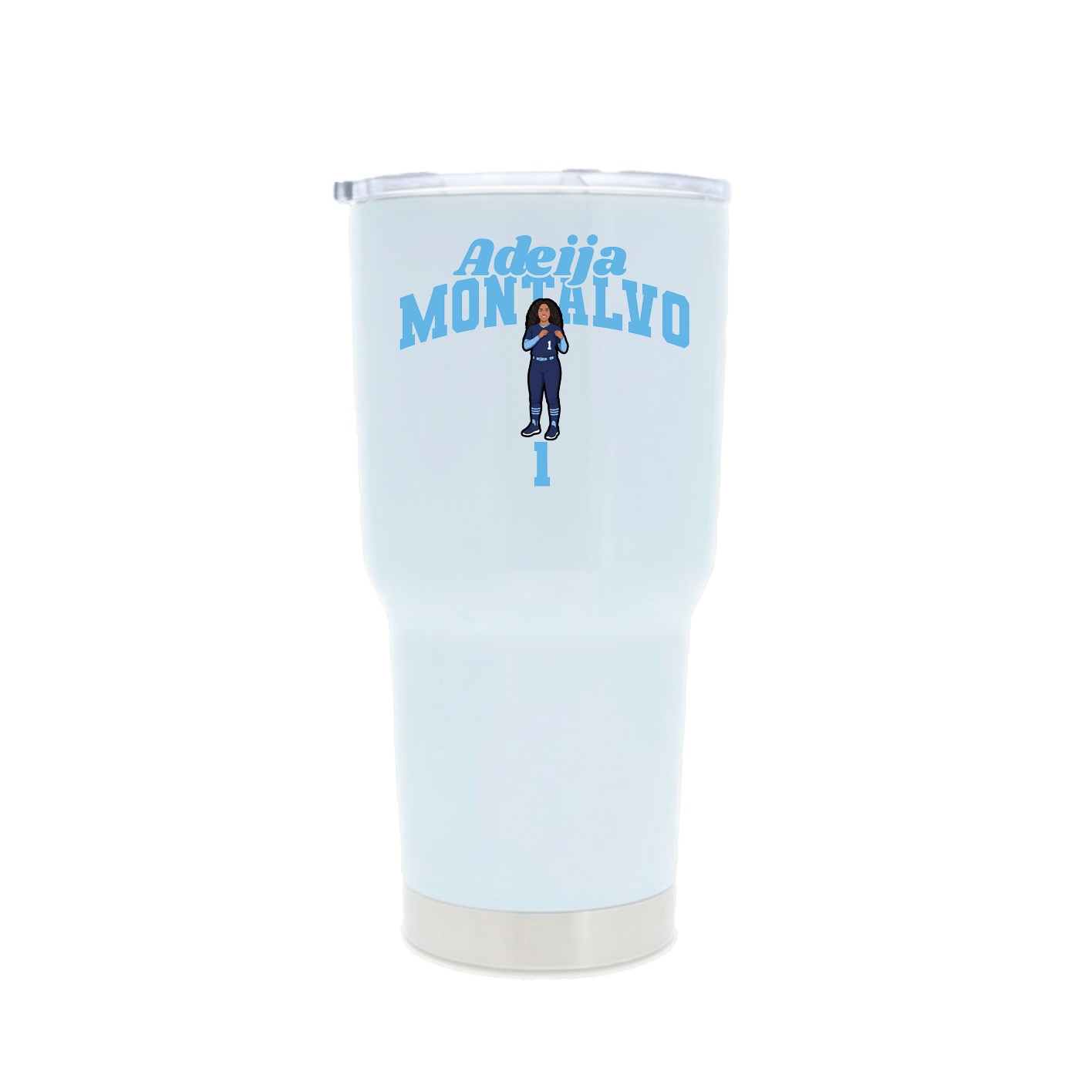 30oz Stainless Steel Tumbler — Signature Arch in White