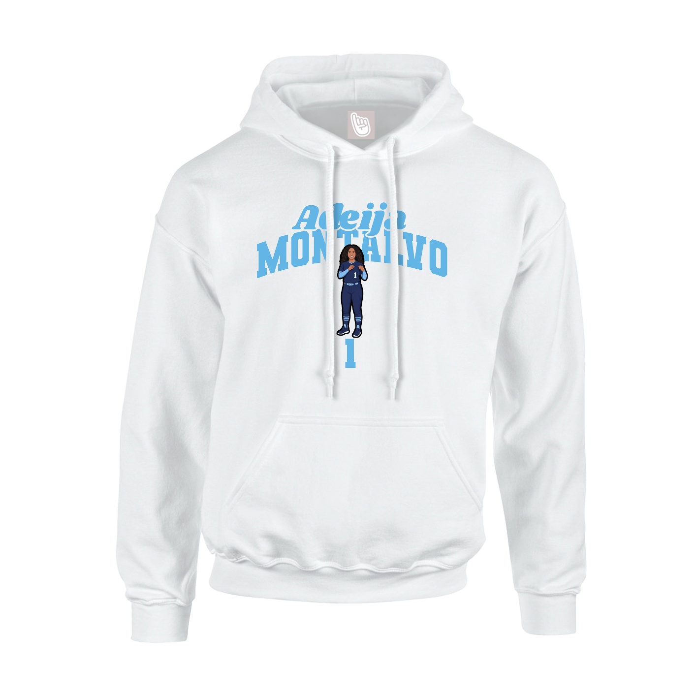 Youth Hoodie — Signature Arch in White