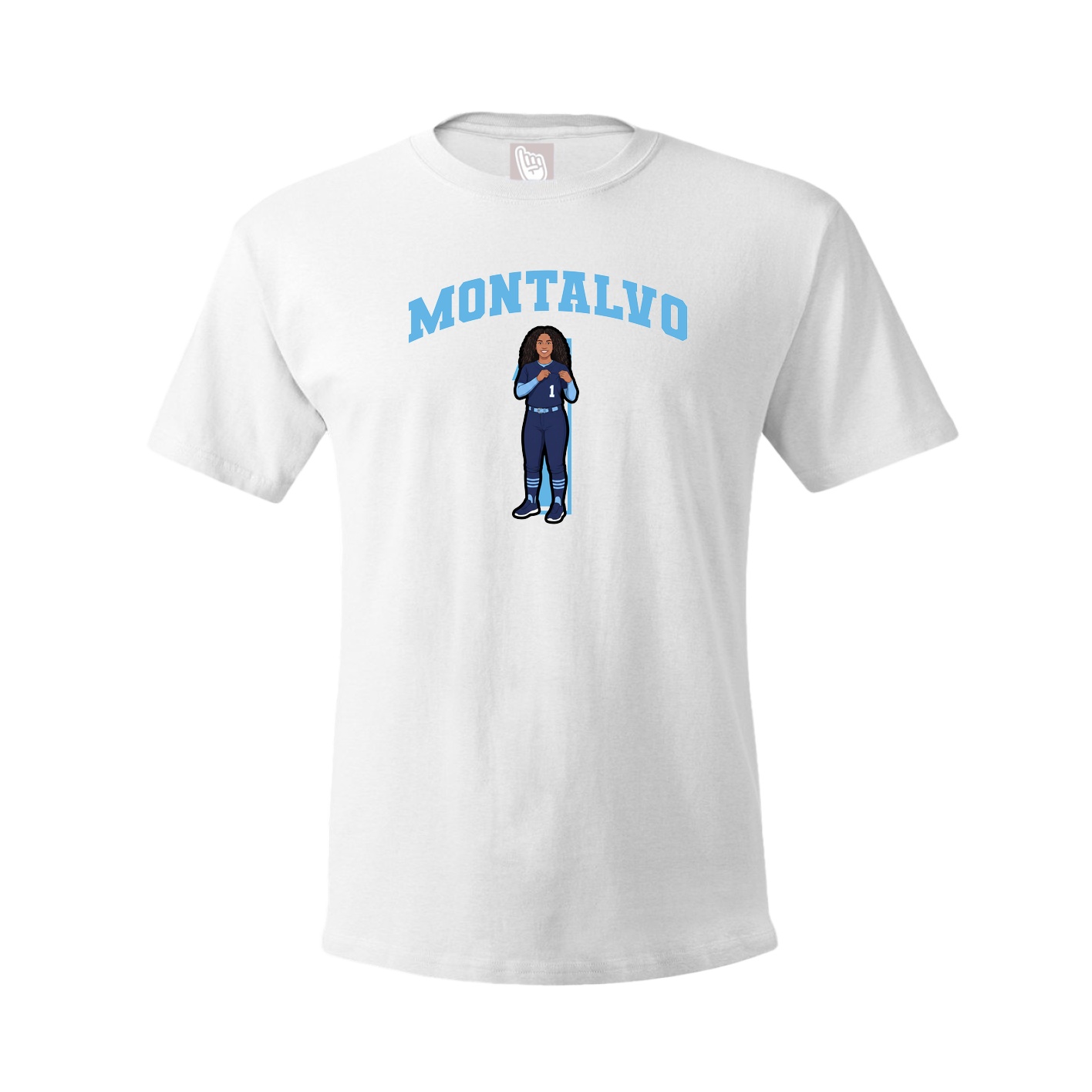 Youth Tee — Number in White