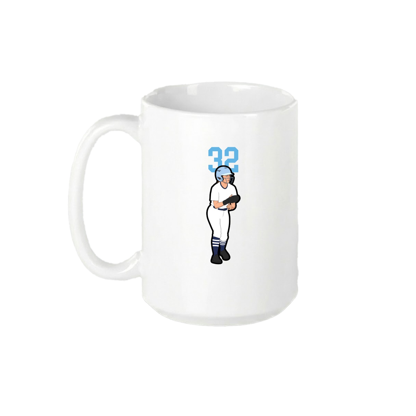 15oz Coffee Mug — Number Top in White