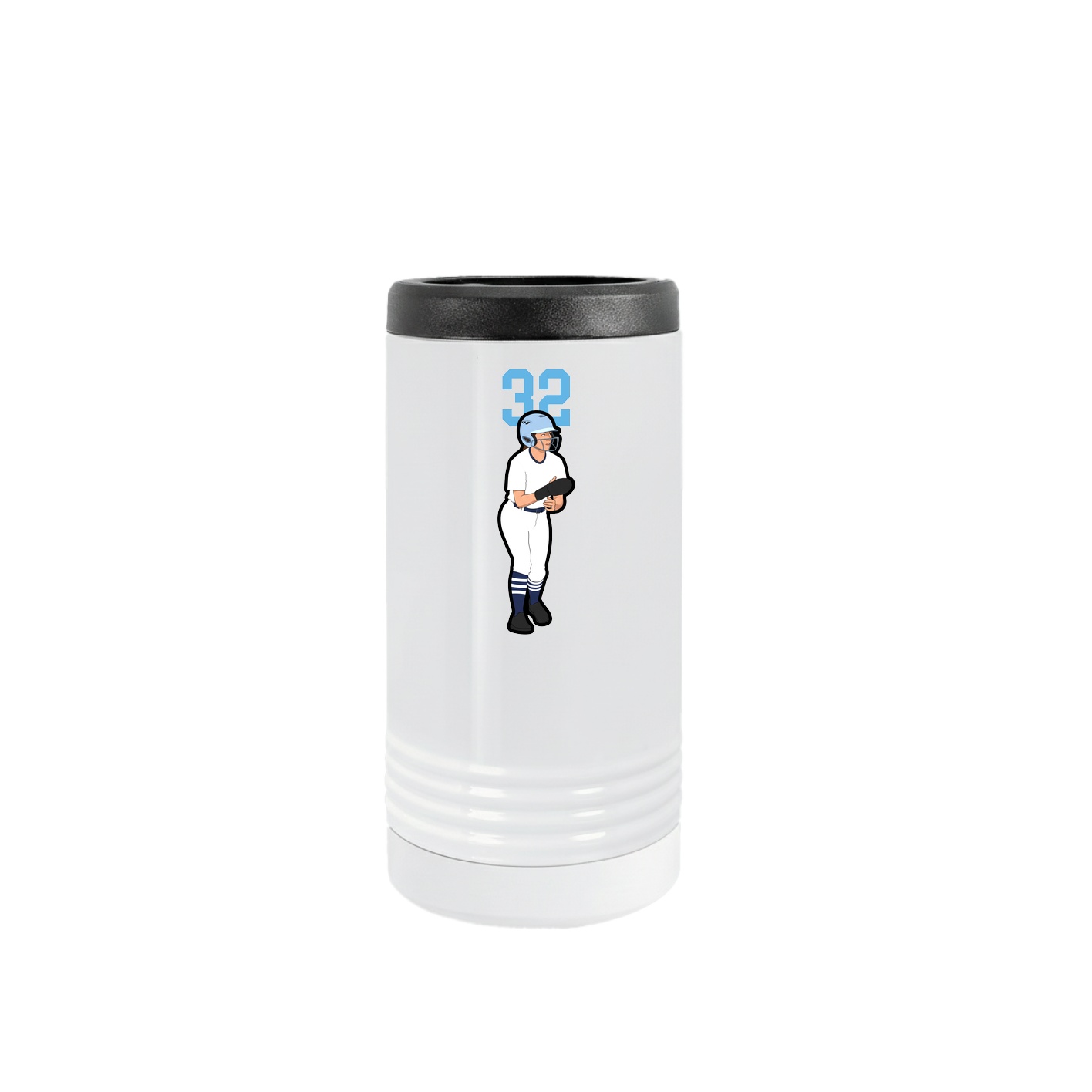 Slim Beverage Holder — Number Top in White