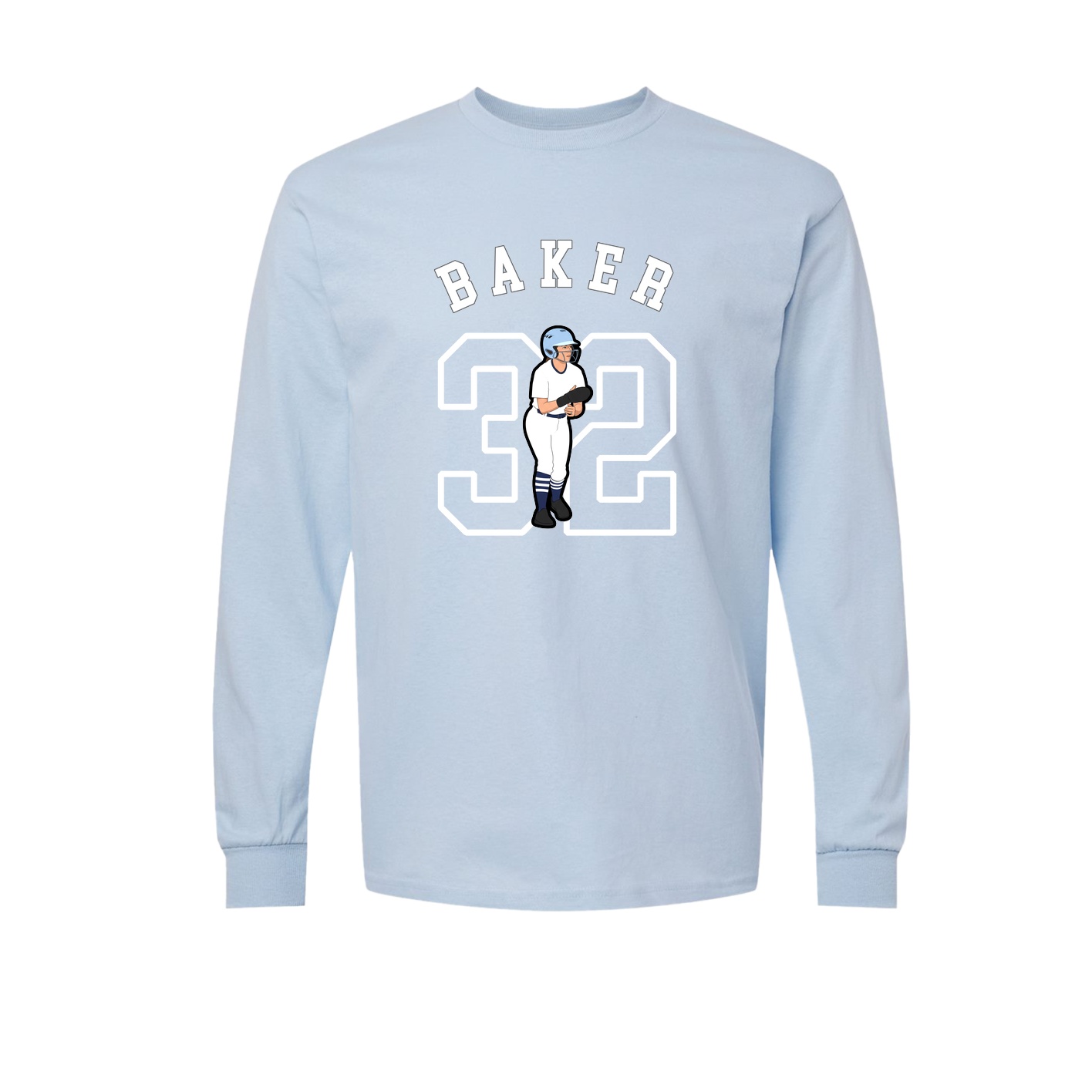 Long Sleeve Tee — Shirsey Arch in Light Blue