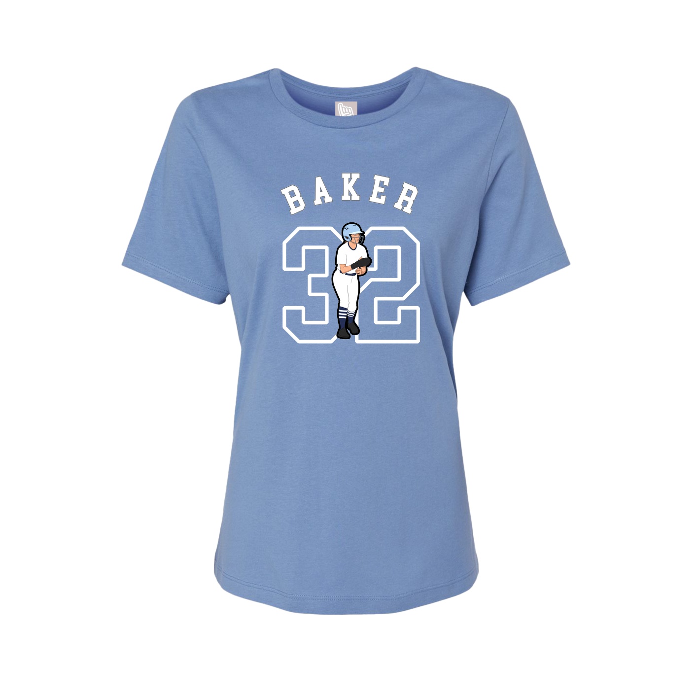Fitted Women's Tee — Shirsey Arch in Powder Blue