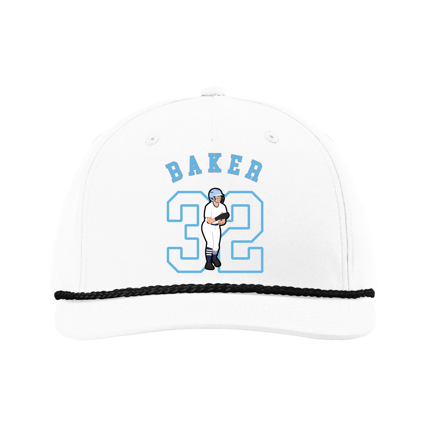 Five-Panel Classic Rope Cap — Shirsey Arch in White
