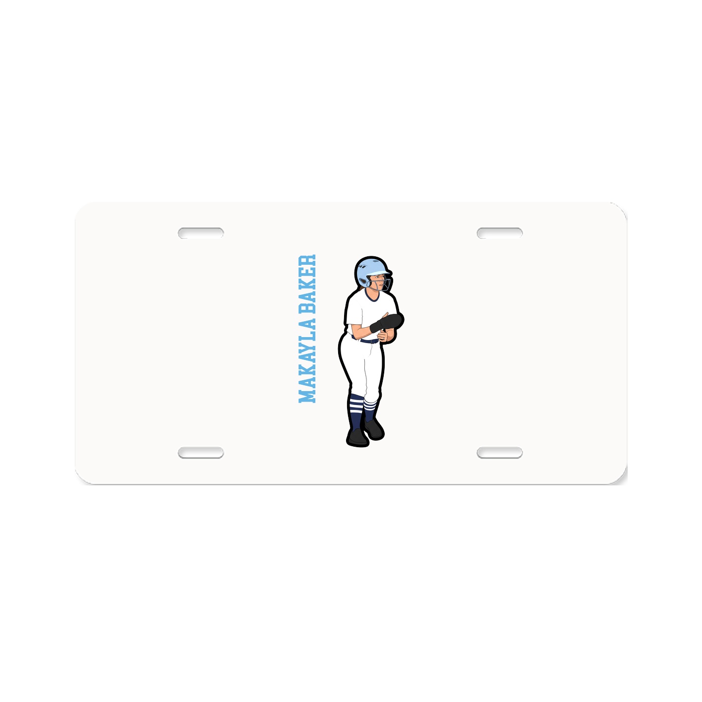 License Plate — Name Vertical in Classic