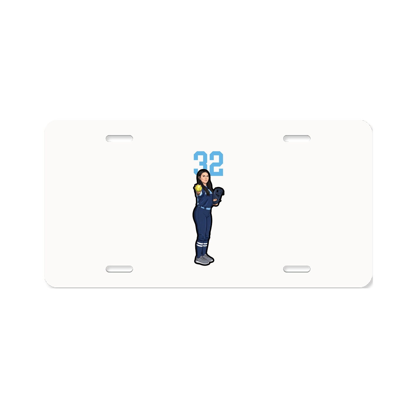 License Plate — Number Top in Classic