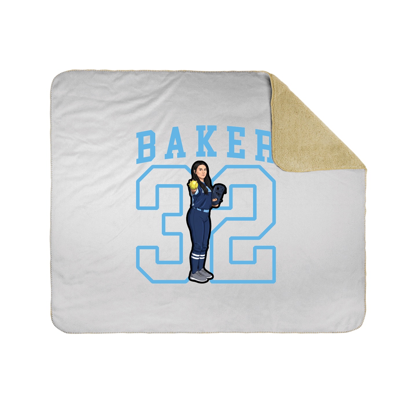 Throw Blanket — Shirsey in White