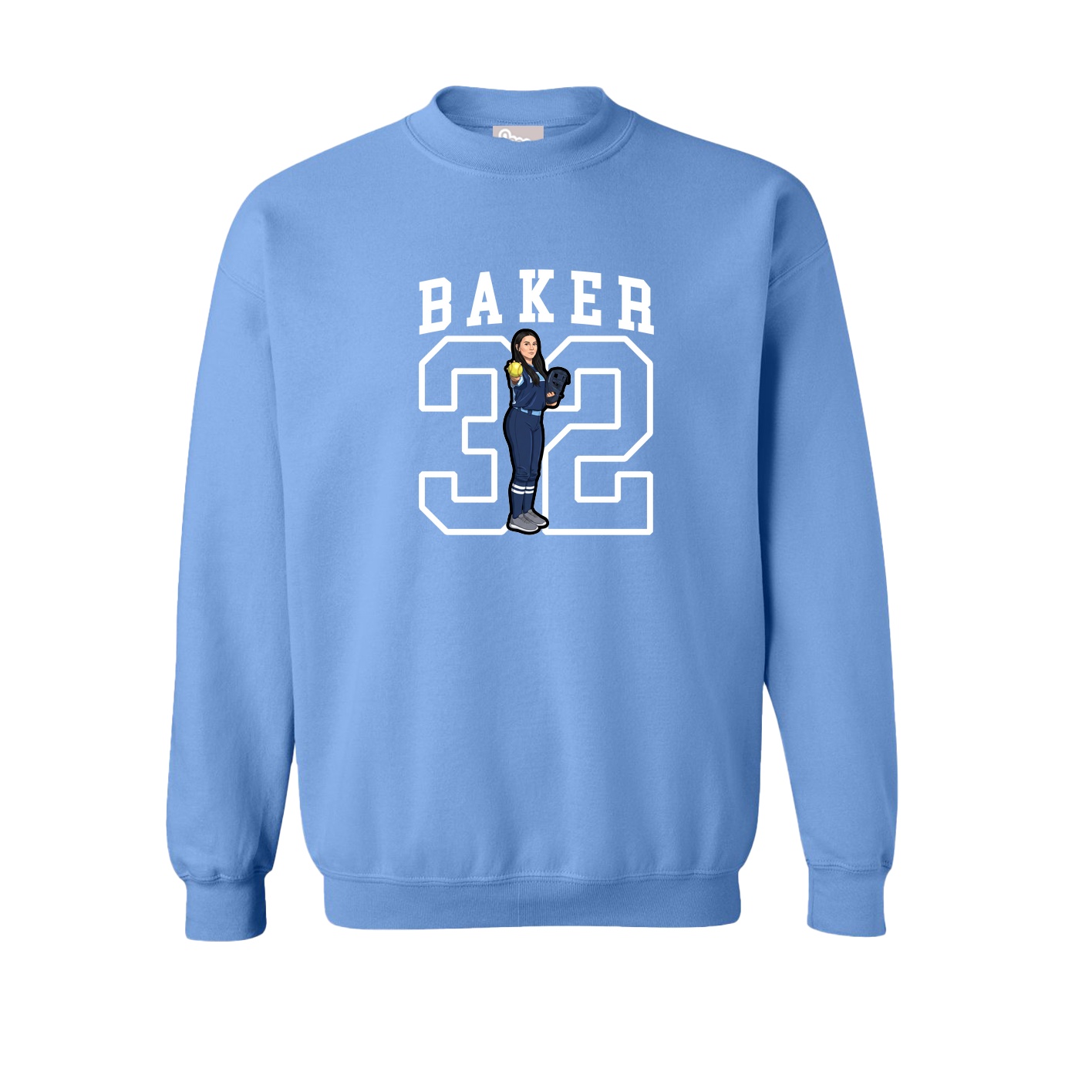 Fleece Crew — Shirsey in Powder Blue