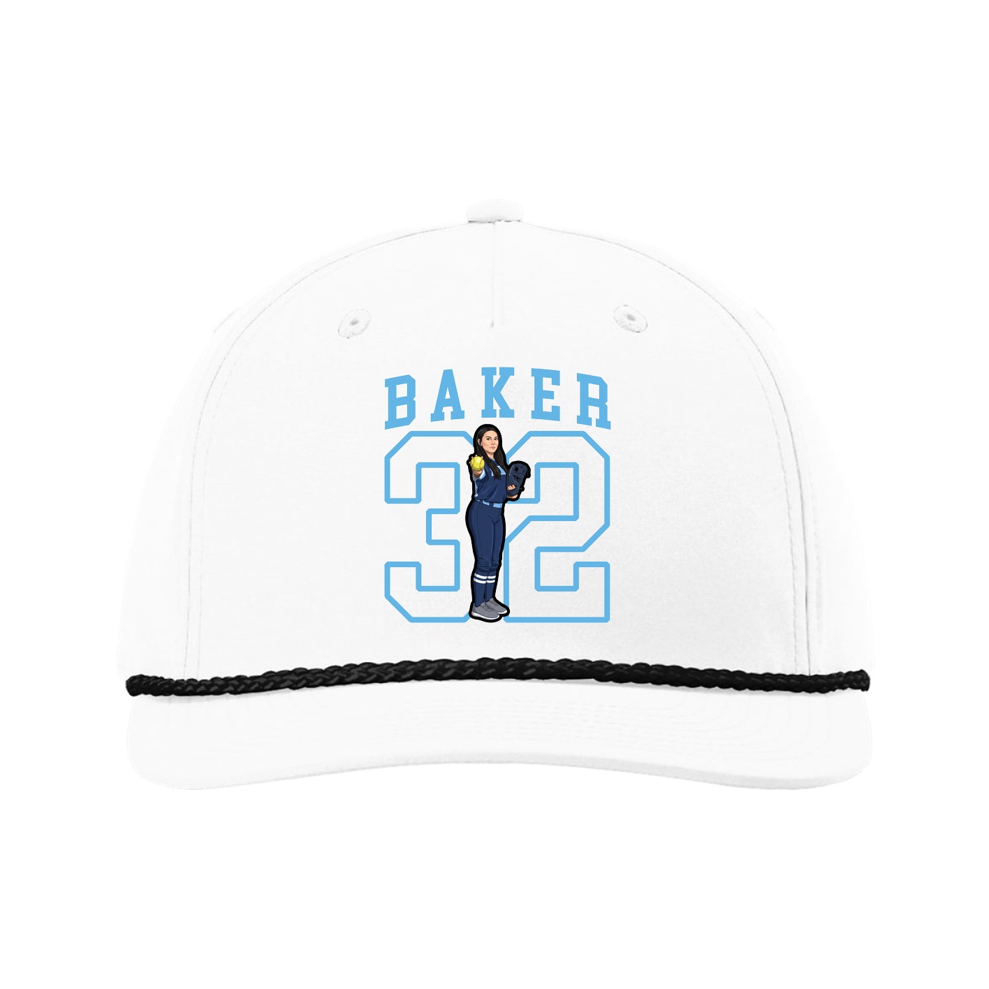 Five-Panel Classic Rope Cap — Shirsey in White